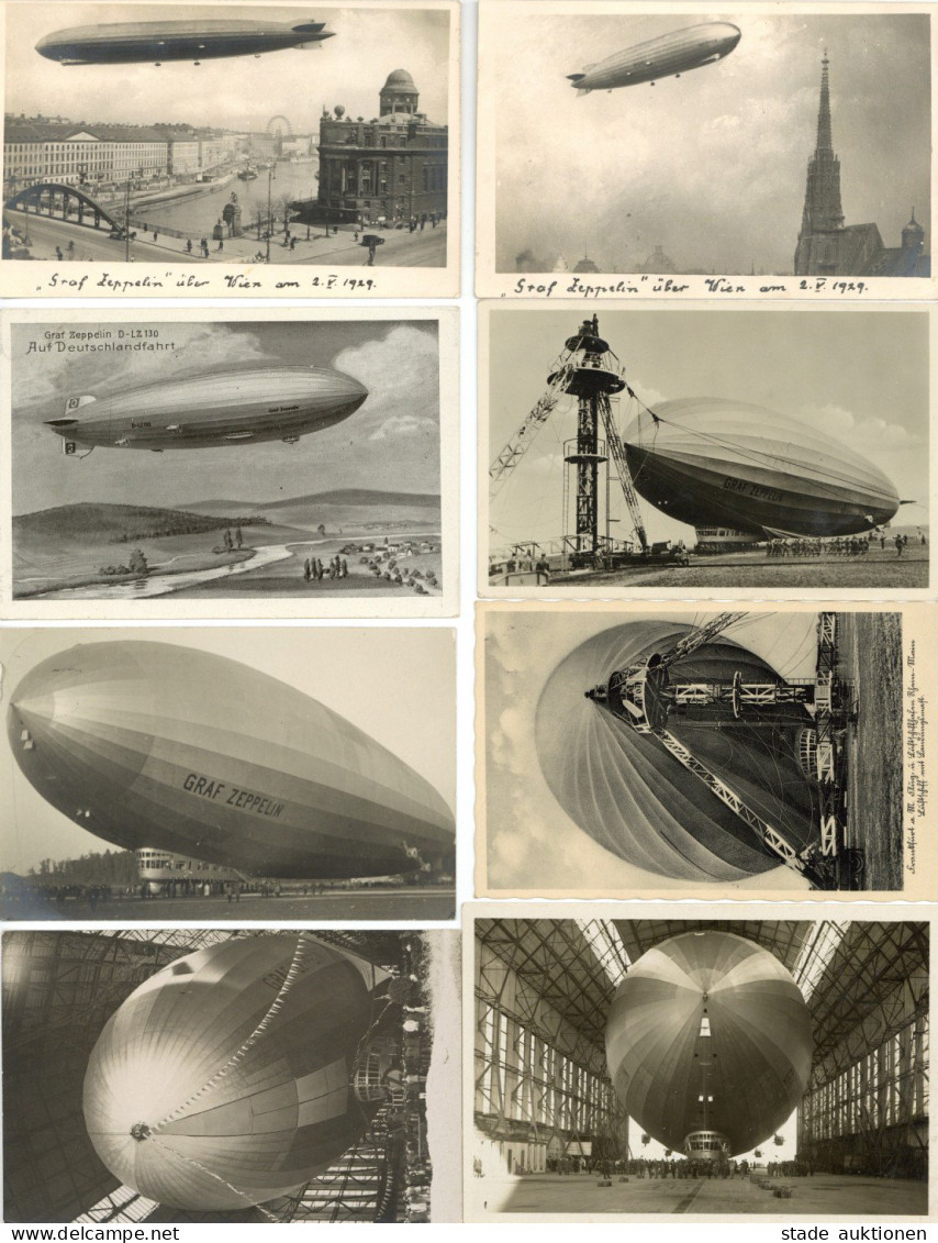 Zeppelin Lot Mit 8 Ansichtskarten I-II Dirigeable - Airships