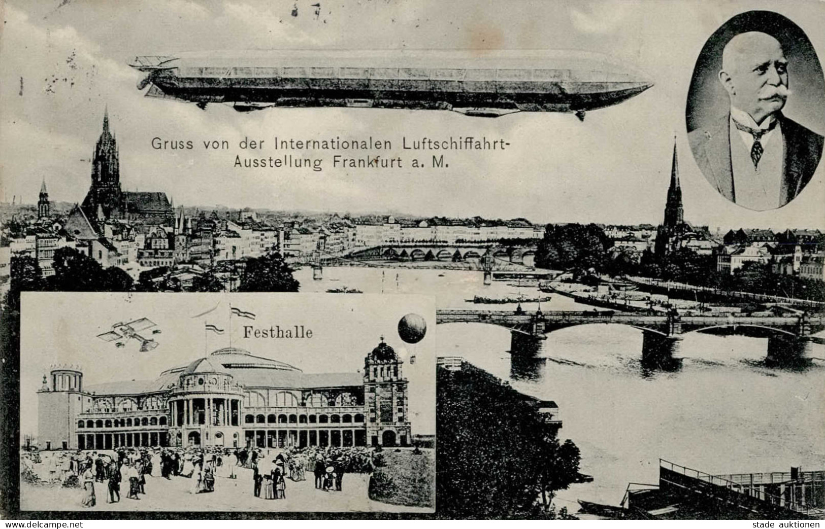 FRANKFURT/Main ILA 1909 - Gruss Von Der ILA I-II Montagnes - Airships