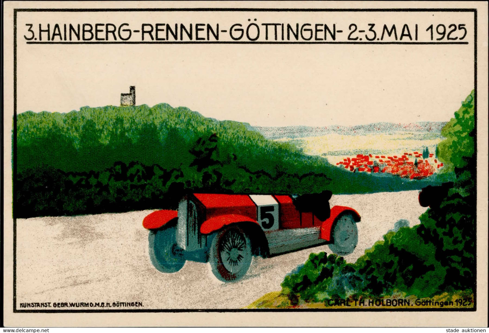 Göttingen 3. Hainberg-Rennen 1925 Sign. Holborn, Carl Th. I-II - Other & Unclassified