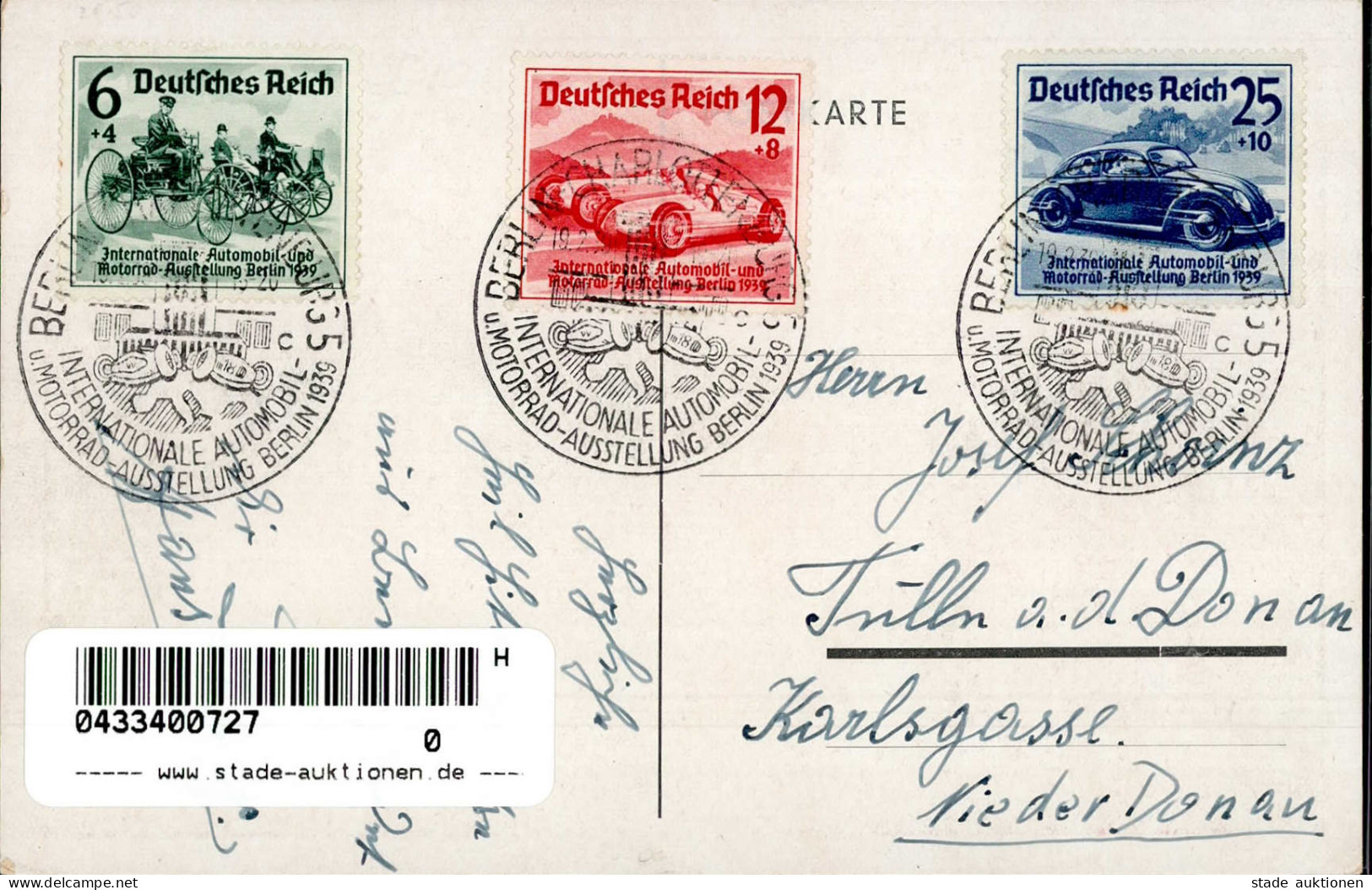 Auto Berlin Internationale Automobil Und Motorrad-Ausstellung 1939 S-o II (Stauchung) Expo - Altri & Non Classificati