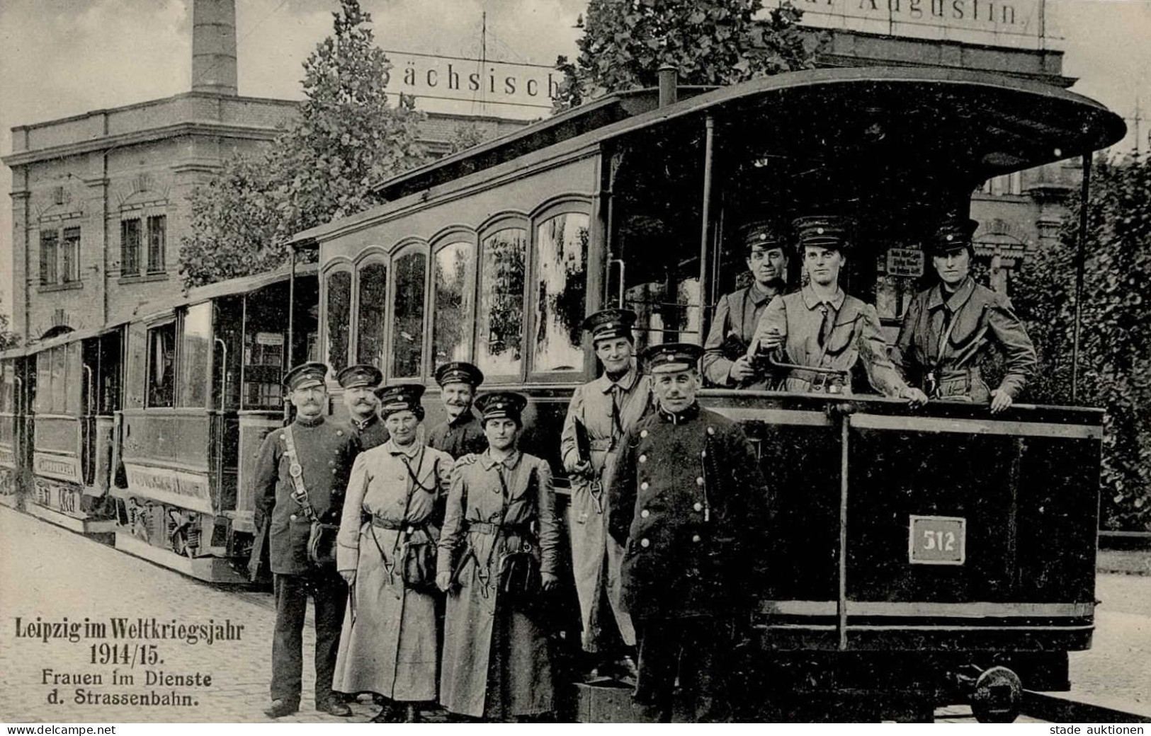 STRASSENBAHN - LEIPZIG Frauen Im Dienste Der Strassenbahn 1914/15 (Wittenberger Ecke Berlinerstrasse I Tram Femmes - Tram