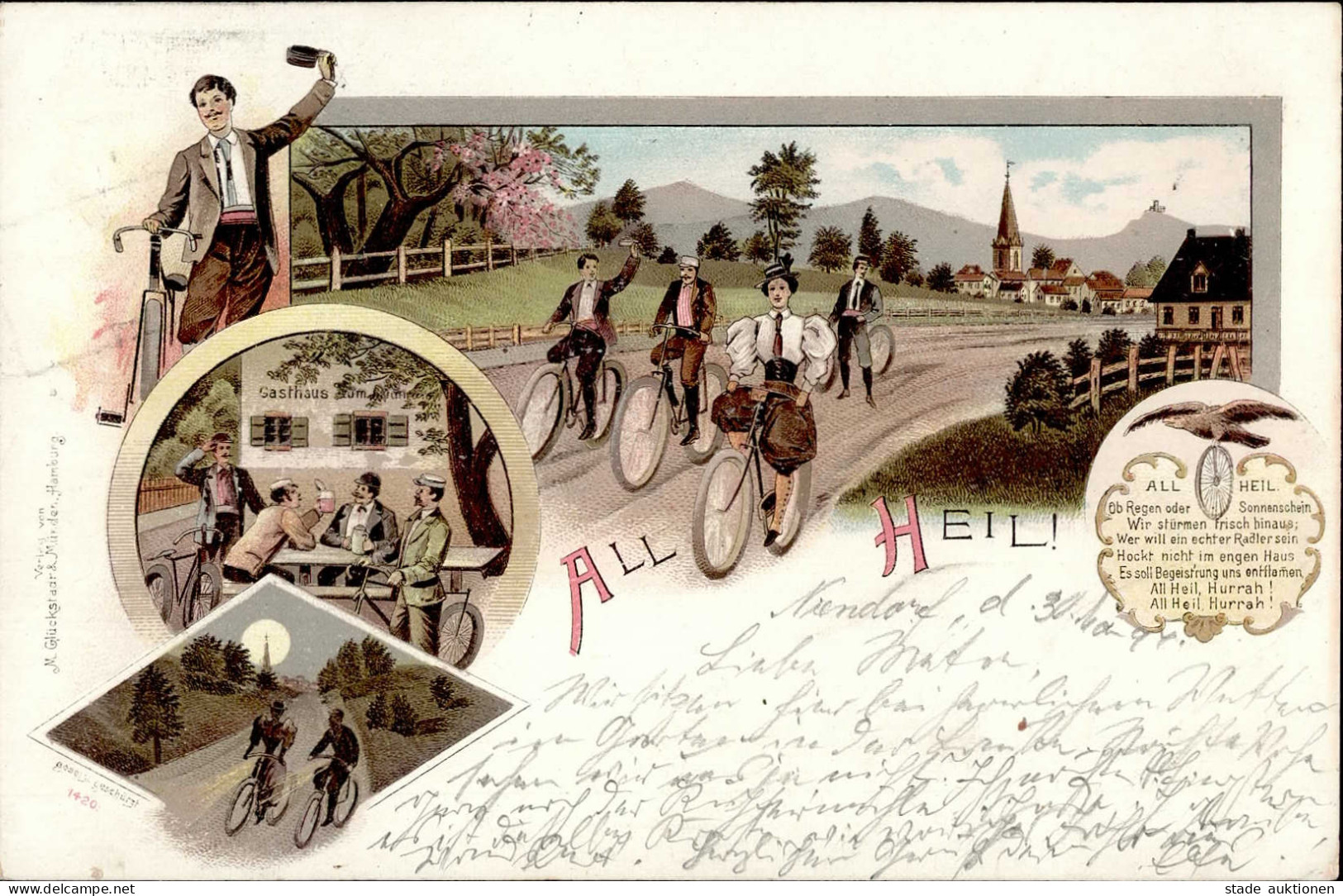 Fahrrad All Heil 1907 I-II Cycles - Sonstige & Ohne Zuordnung