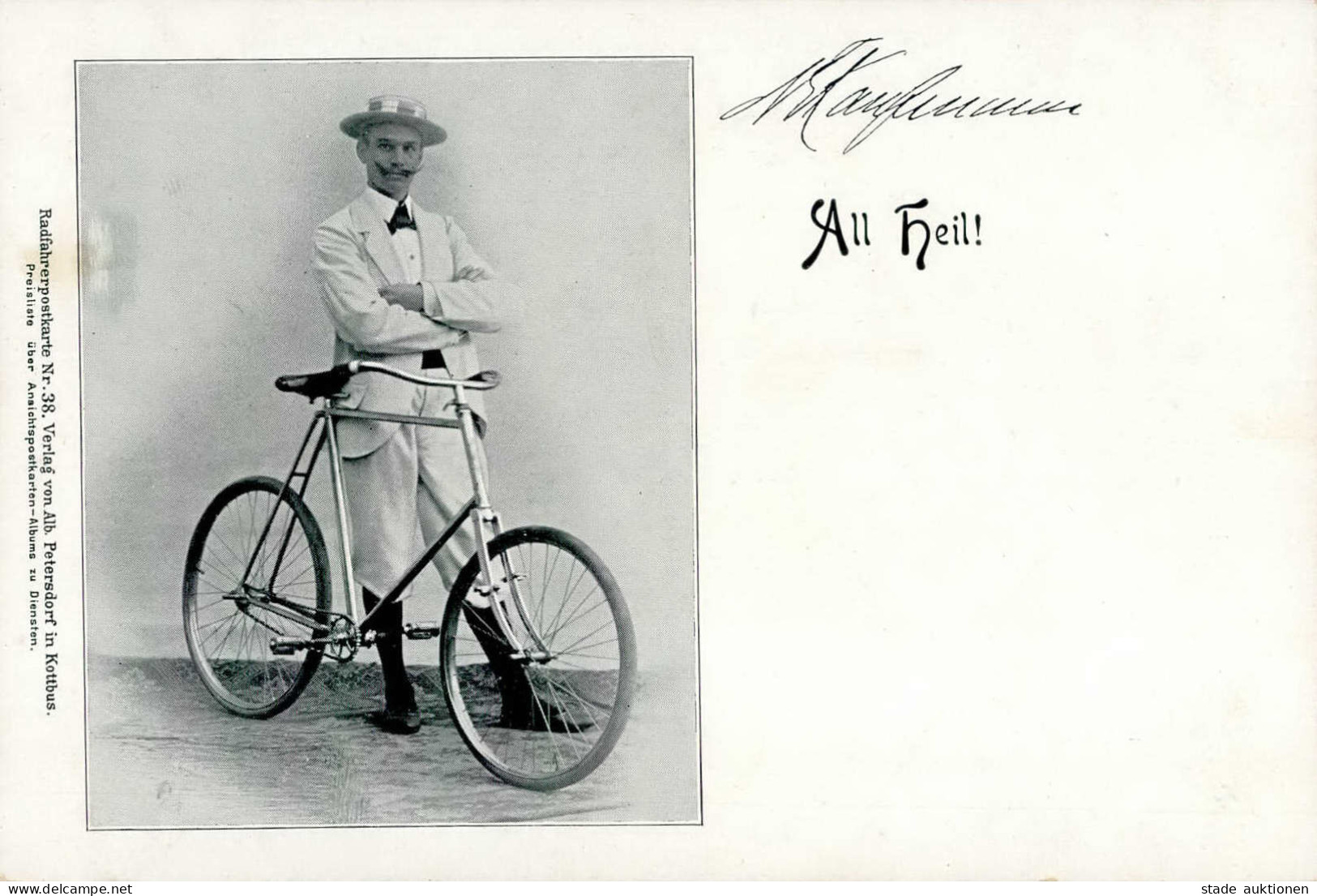 Fahrrad All Heil Kaufmann I-II (leicht Fleckig) Cycles - Other & Unclassified
