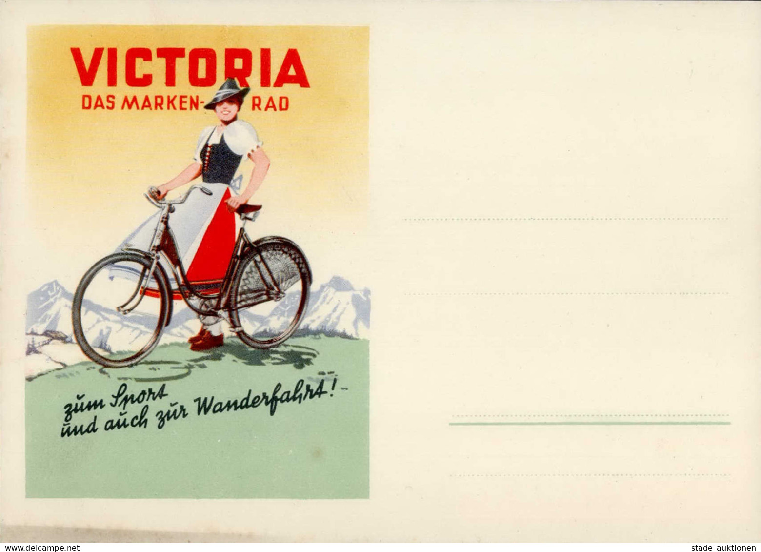 Fahrrad Reklame Victoria-Fahrräder I-II Cycles - Sonstige & Ohne Zuordnung