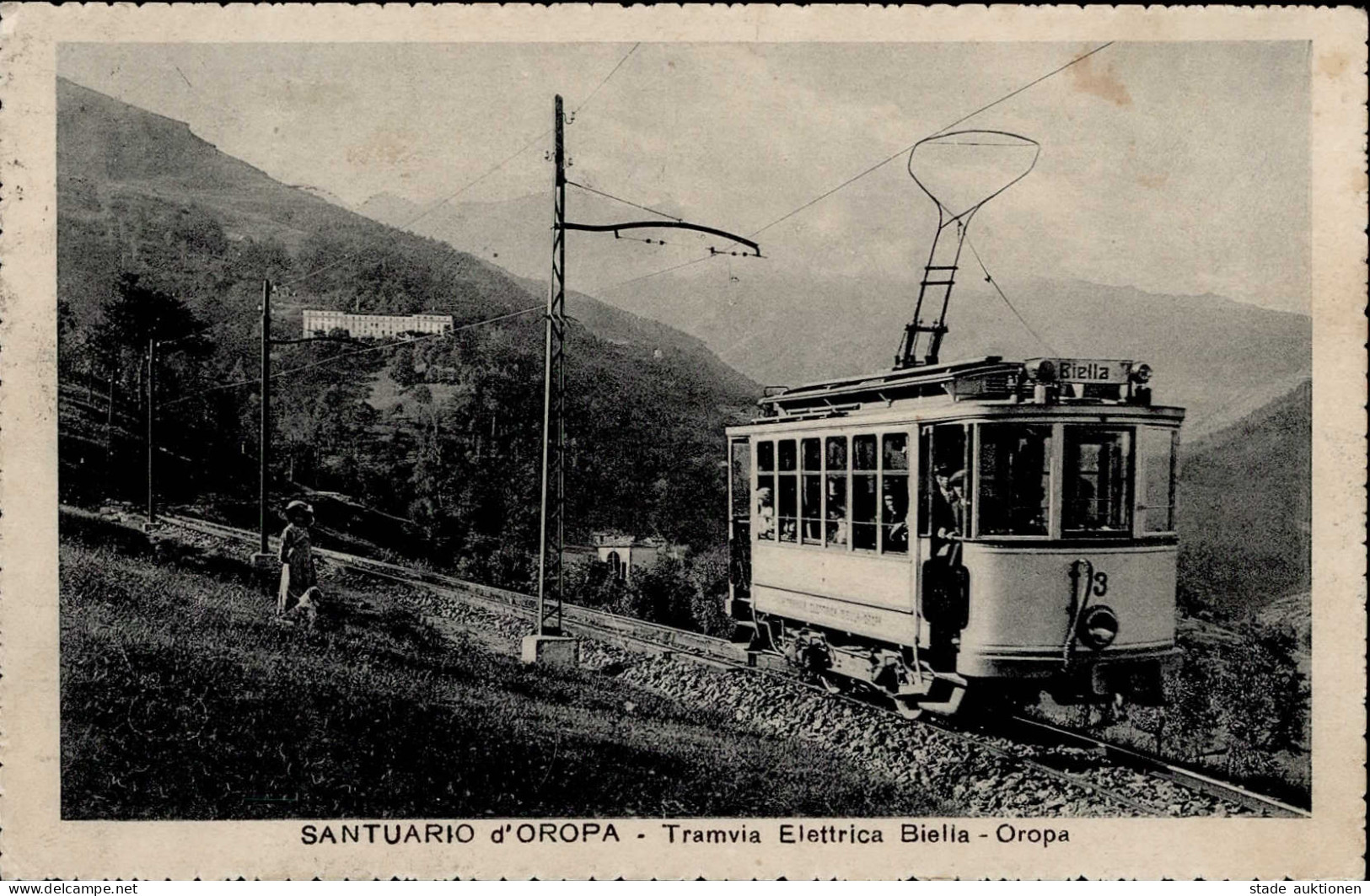 Santuario D Oropa Tramvia Elettrica Biella I-II (fleckig) - Autres & Non Classés