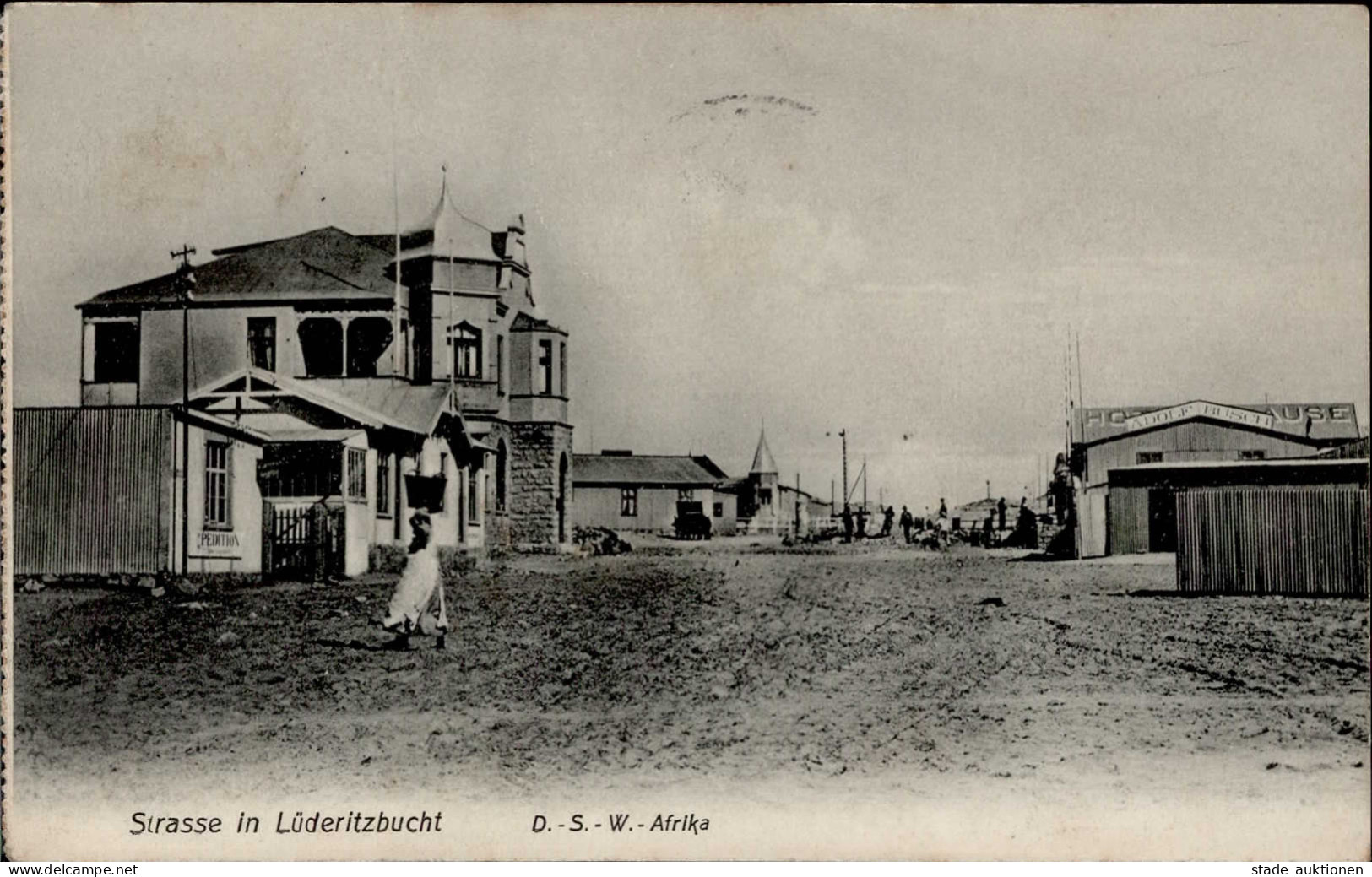 Kolonien Deutsch-Südwestafrika Lüderitzbucht Strasse II (Marke Entfernt, Fleckig) Colonies - Ehemalige Dt. Kolonien