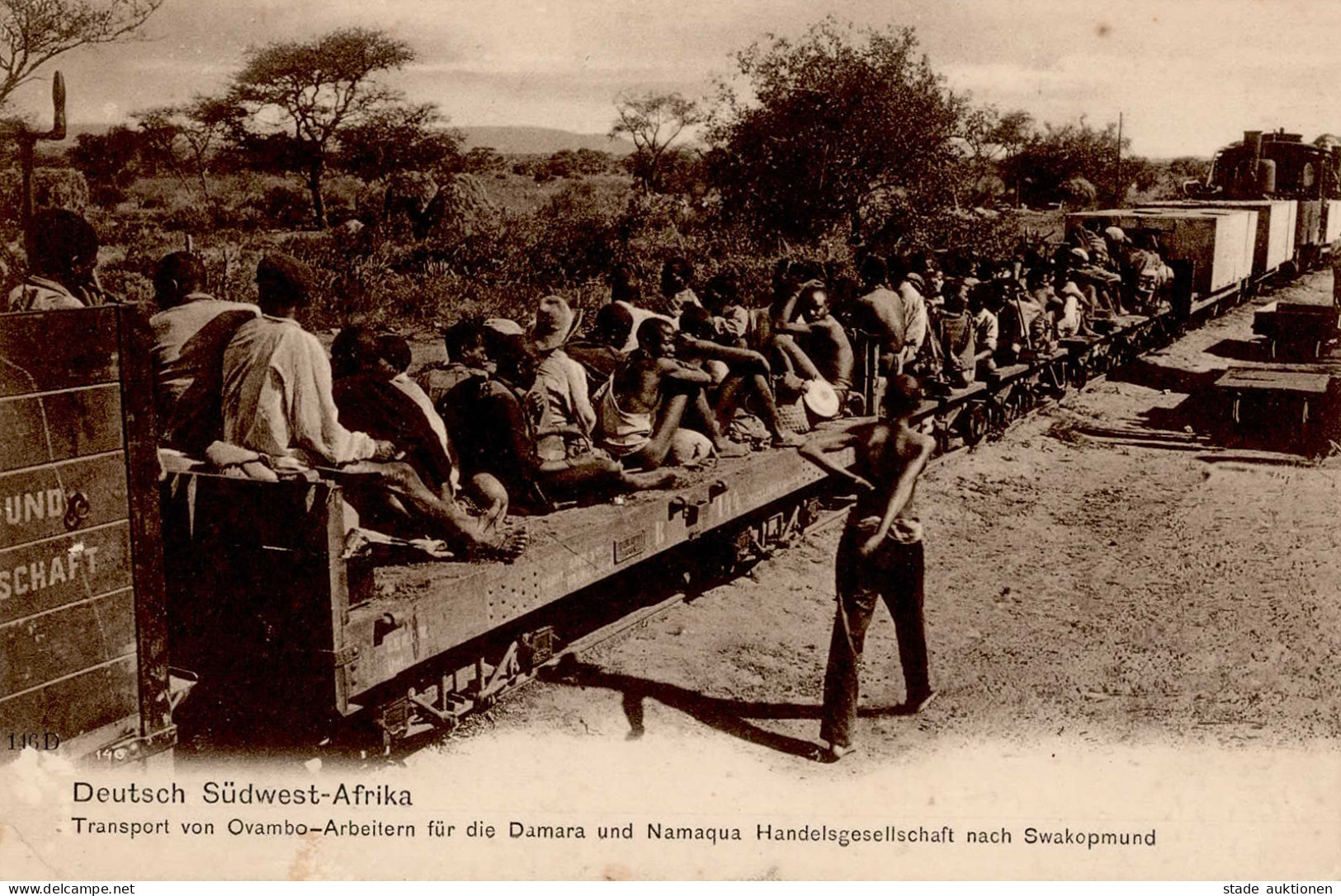 Kolonien Deutsch-Südwestafrika Transport Von Ovambo-Arbeitern II (leichte Abschürfung,Eckbug) Colonies - Ehemalige Dt. Kolonien