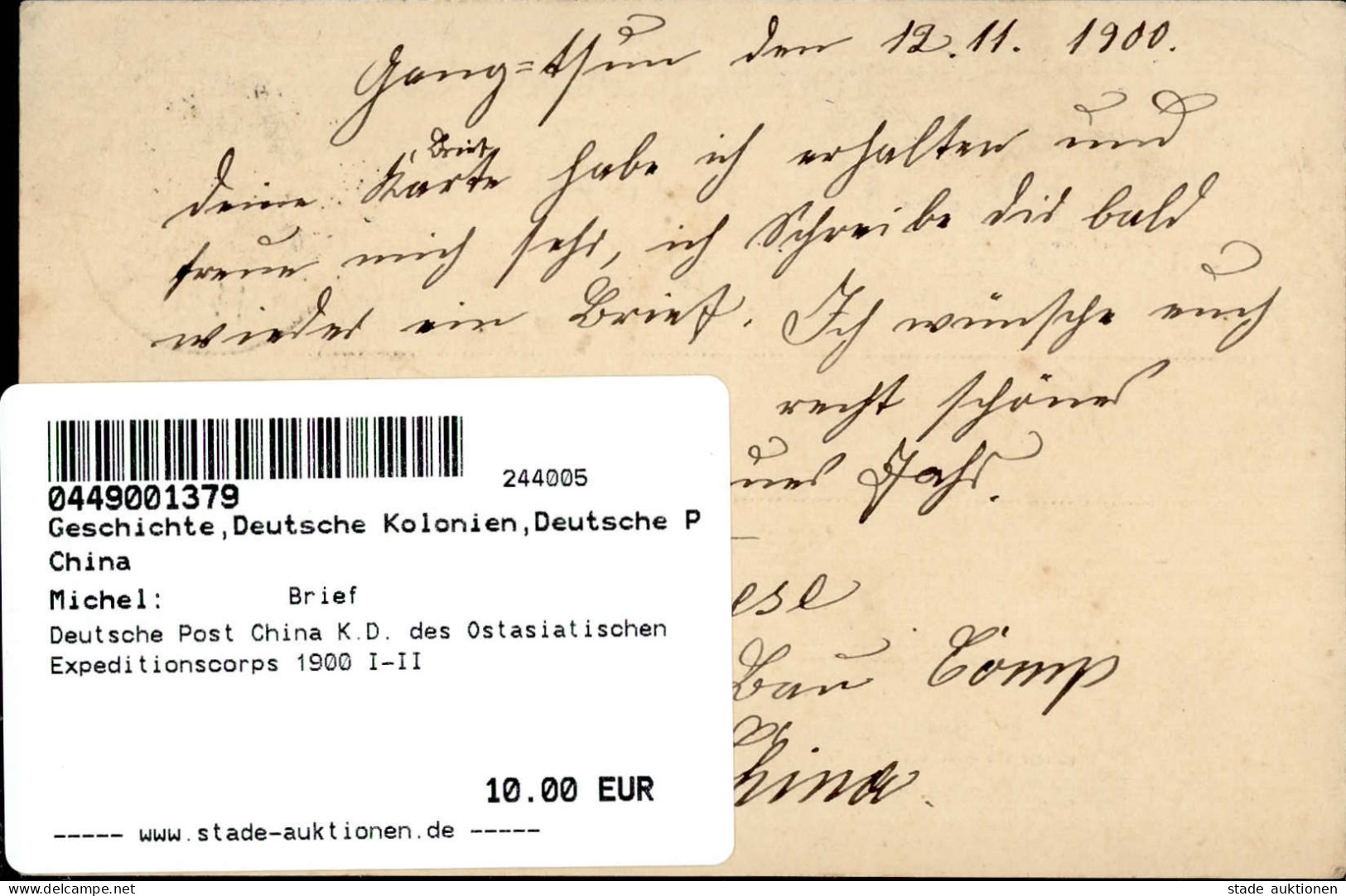 Deutsche Post China K.D. Des Ostasiatischen Expeditionscorps 1900 I-II - Ehemalige Dt. Kolonien