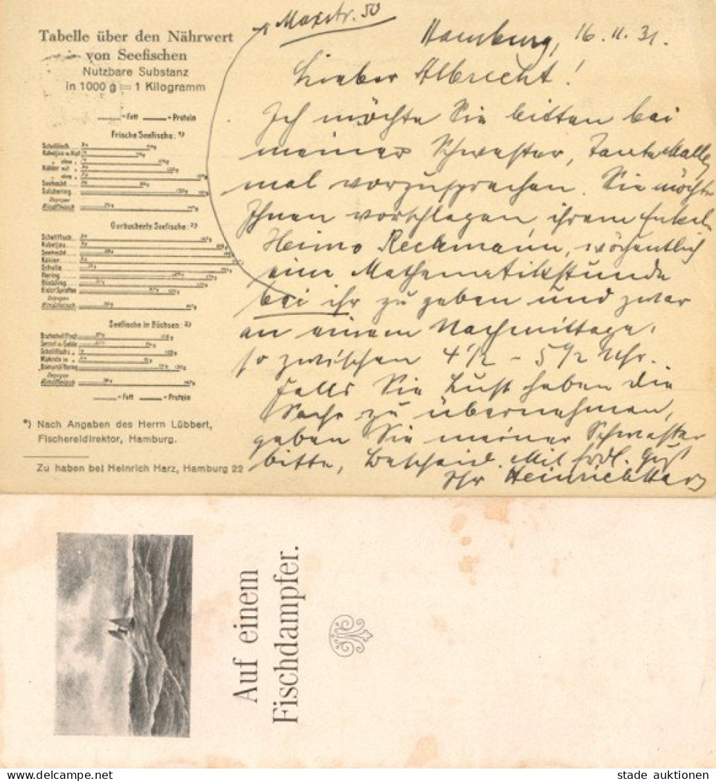 AK-Geschichte Heinrich Harz, Postkarten-Verleger Aus Hamburg. Handgeschriebene AK Mit UNTERSCHRIFT Heinrich Harz 1931 So - Other & Unclassified