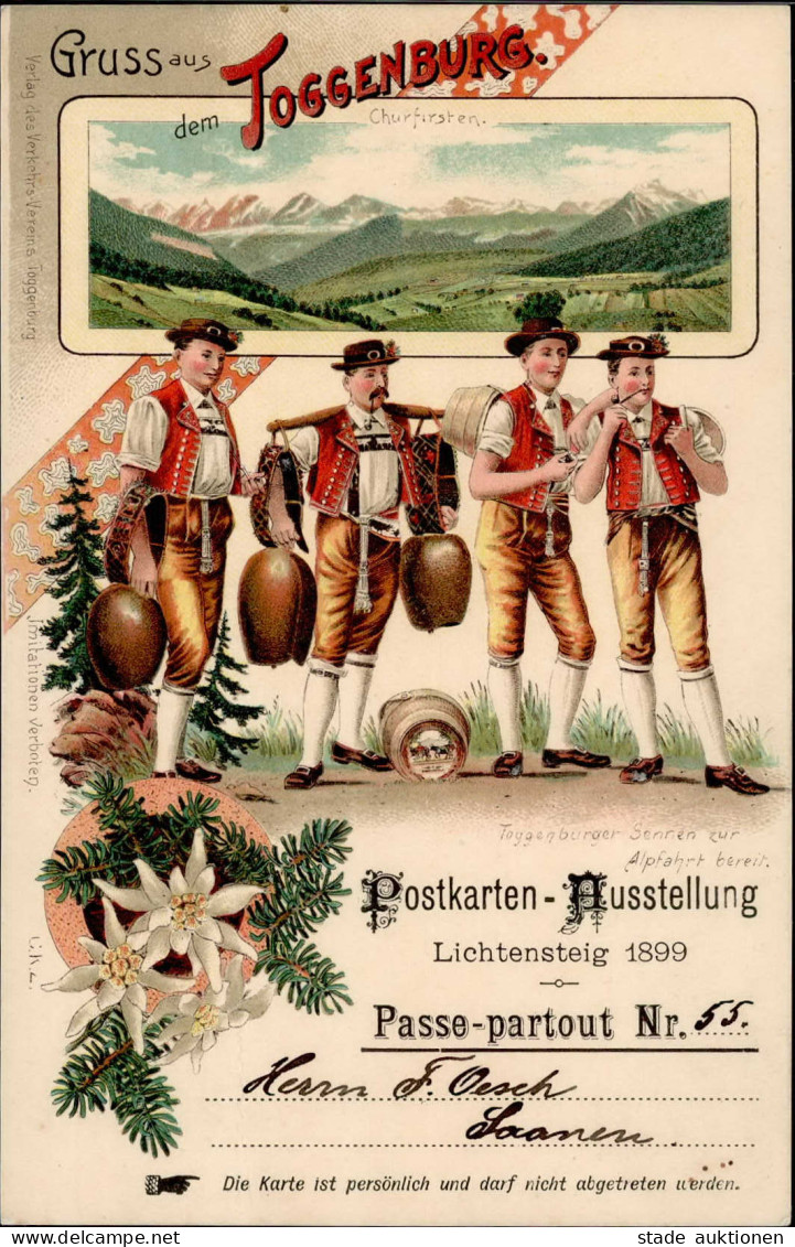 AK-Geschichte Lichtensteig 1899 Postkarten Ausstellung I-II Expo - Sonstige & Ohne Zuordnung