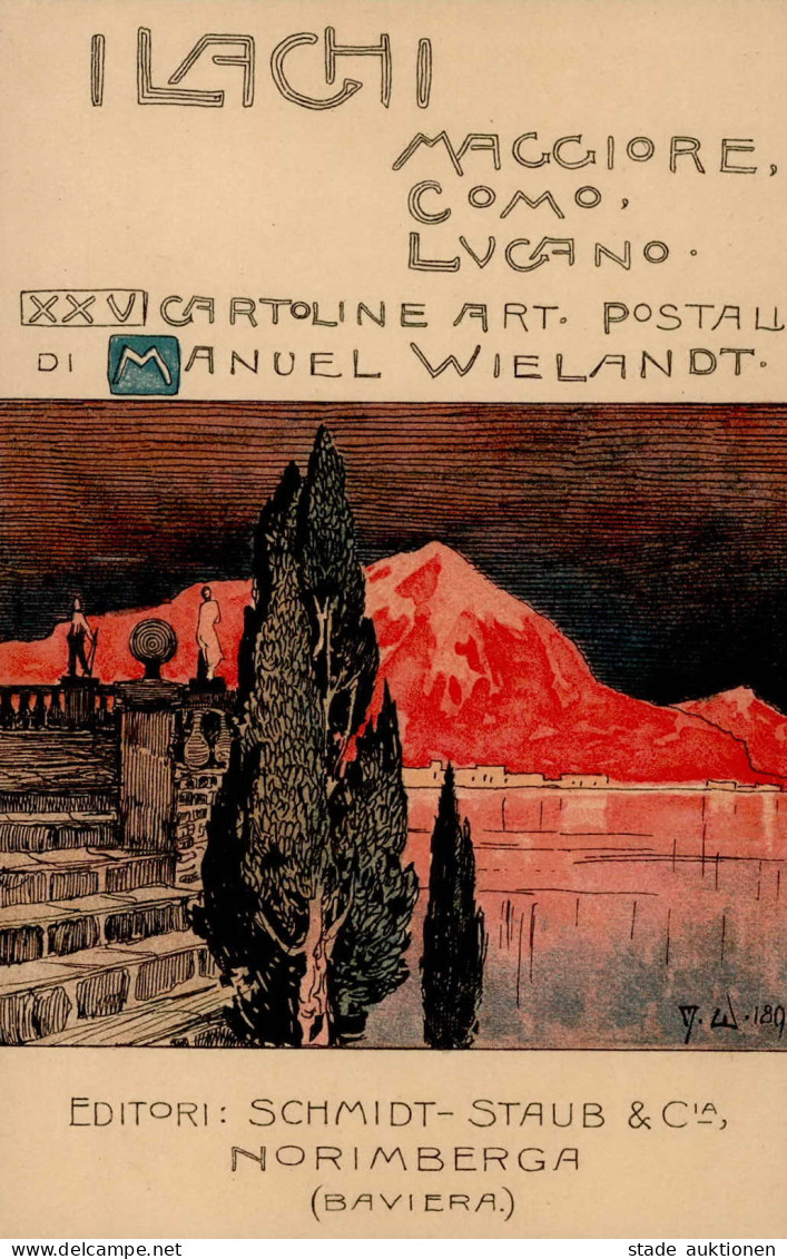 AK-Geschichte Lugano I Lachi Maggiore Sign. Wielandt, M. I-II (keine AK-Einteilung) - Autres & Non Classés