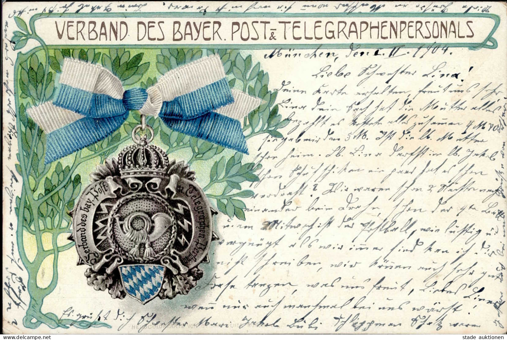 Postgeschichte  Verband Des Bayr. Post-Telegraphen- Personals I-II (kl. Eckbug) - Andere & Zonder Classificatie