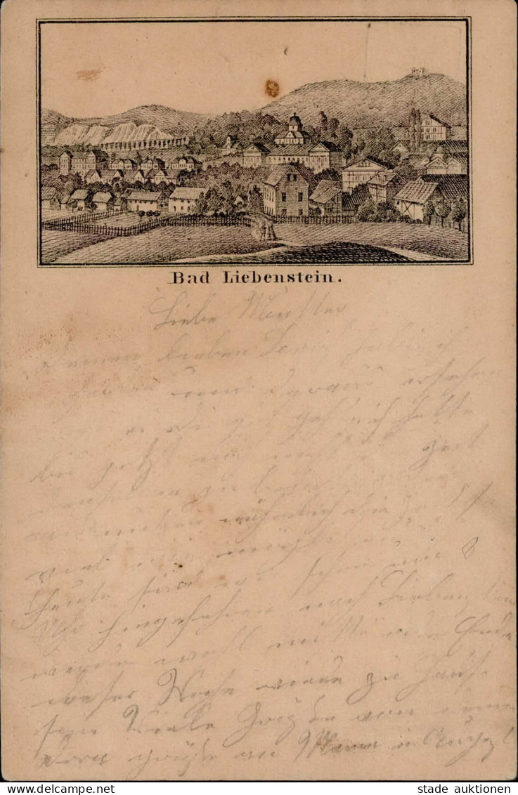 Vorläufer 1882 GSK PP6 F10 Bad Liebenstein 6.8.1882 Nach Bremen Mit Rahmen-Stempel Liebenstein Und Ankunftsstempel I-II  - Histoire