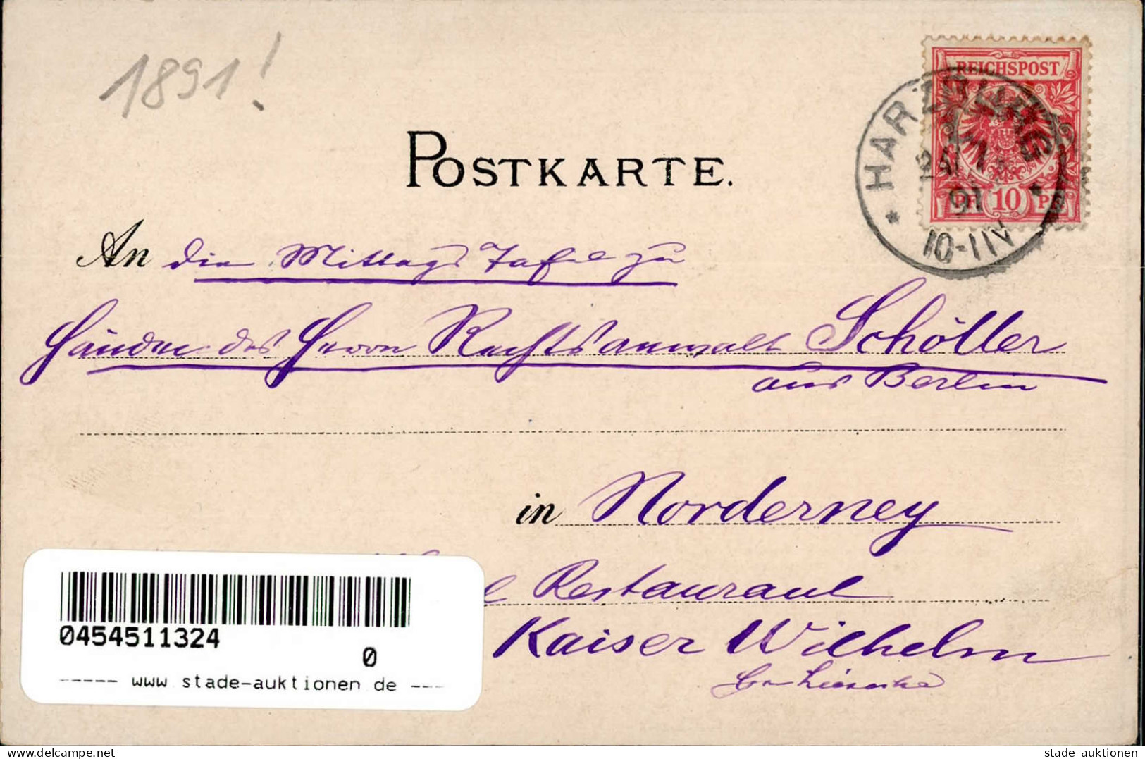 Vorläufer 1891 HARZBURG - Frühes Litho Ecke Gestoßen I-II - Geschichte