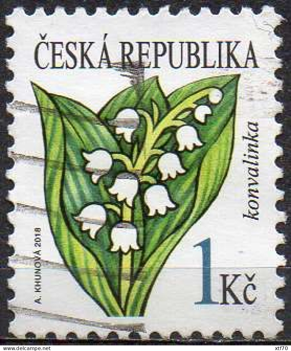 CZECH REPUBLIC 2018 Definitives. 1Kč Lily Of The Valley - Usados