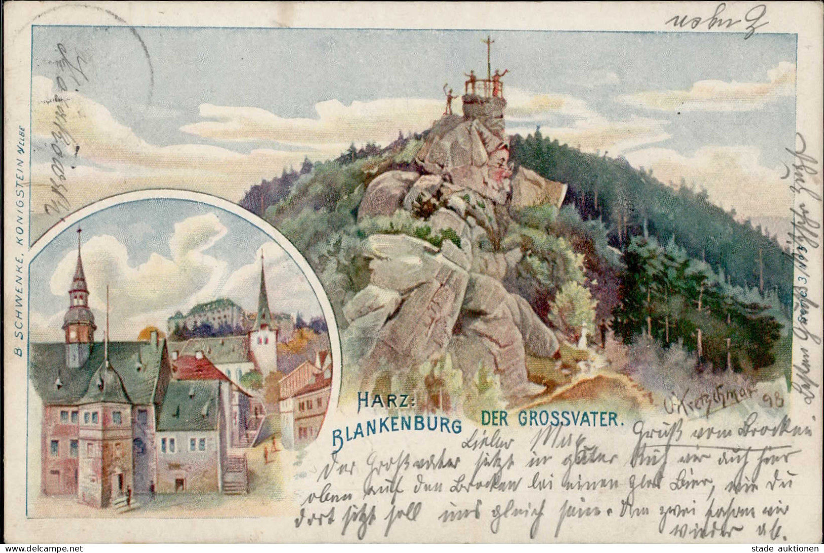 Berggesichter Blankenburg-Harz Der Grossvater Sign. Kretzchmar, O. I-II Face à La Montagne - Sonstige & Ohne Zuordnung