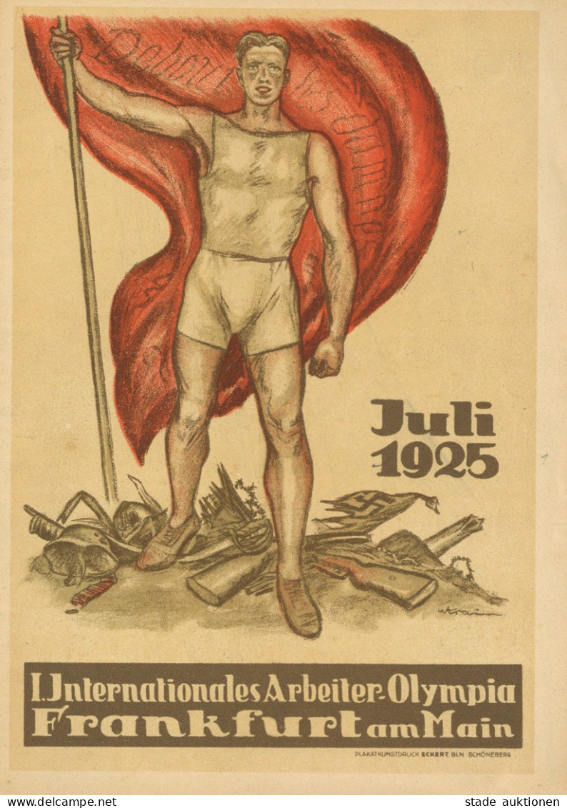 Olympiade Prospekt Der I. Internationalen Arbeiter-Olympiade In Frankfurt Am Main Juli 1925, 18 S. II - Jeux Olympiques