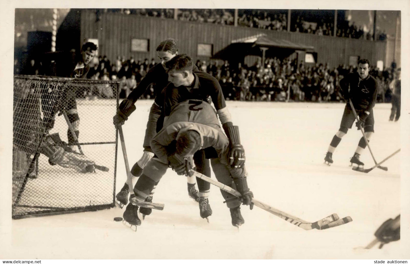 Sport Davos Hockeyspiel Foto-AK I-II - Olympische Spiele