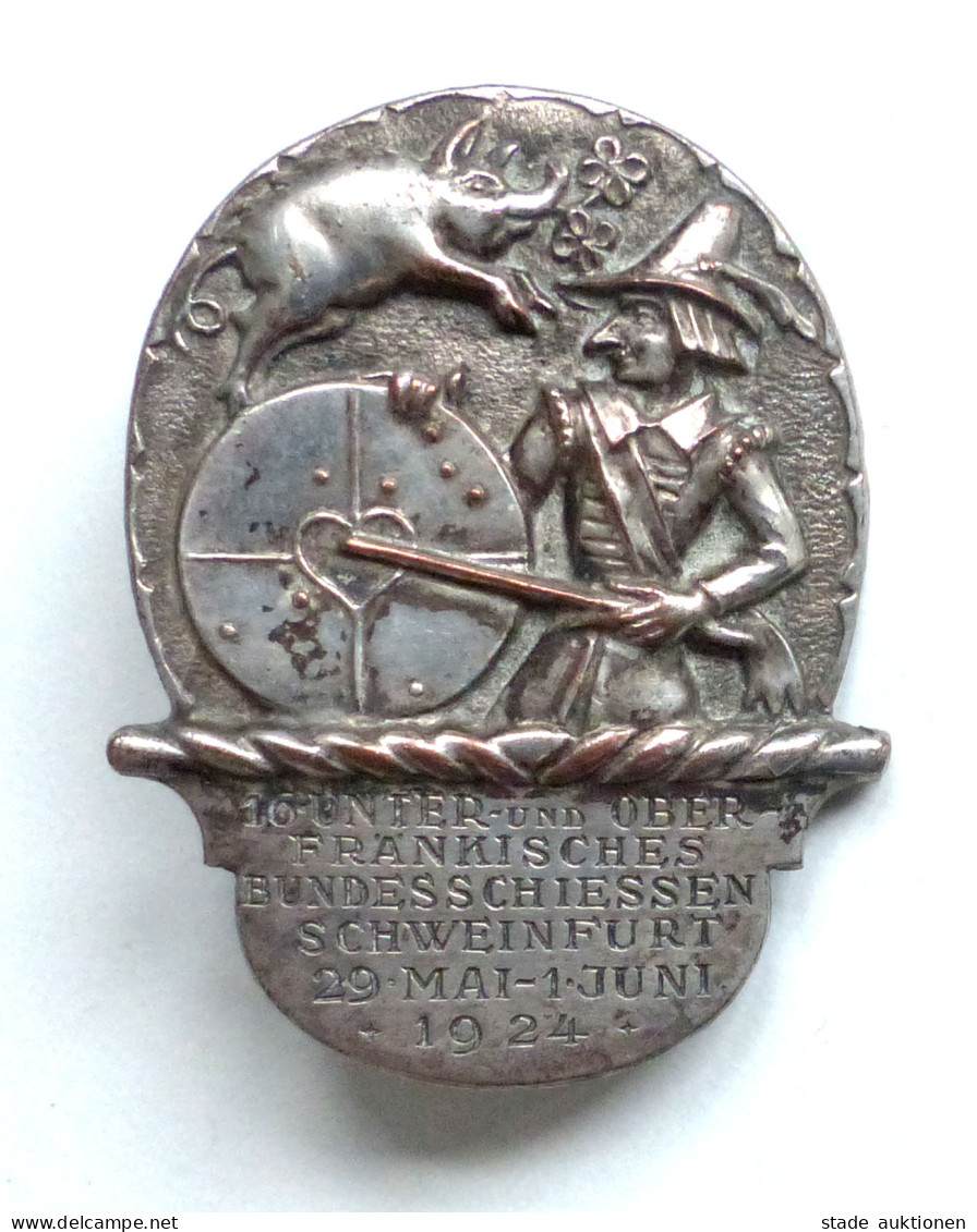 Schützen Abzeichen Schweinfurt Bundesschiessen 1924 I-II - Autres & Non Classés