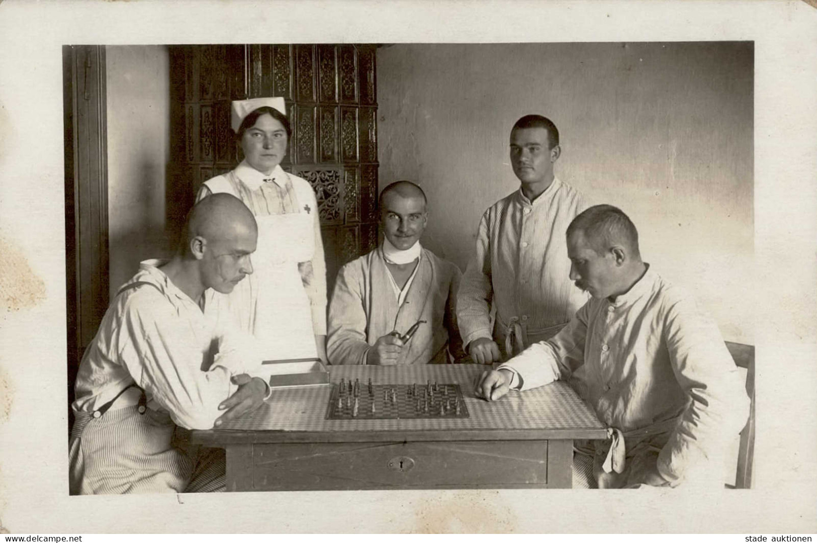 Schach Ulm Schachspieler Im Lazarett II (fleckig) - Echecs