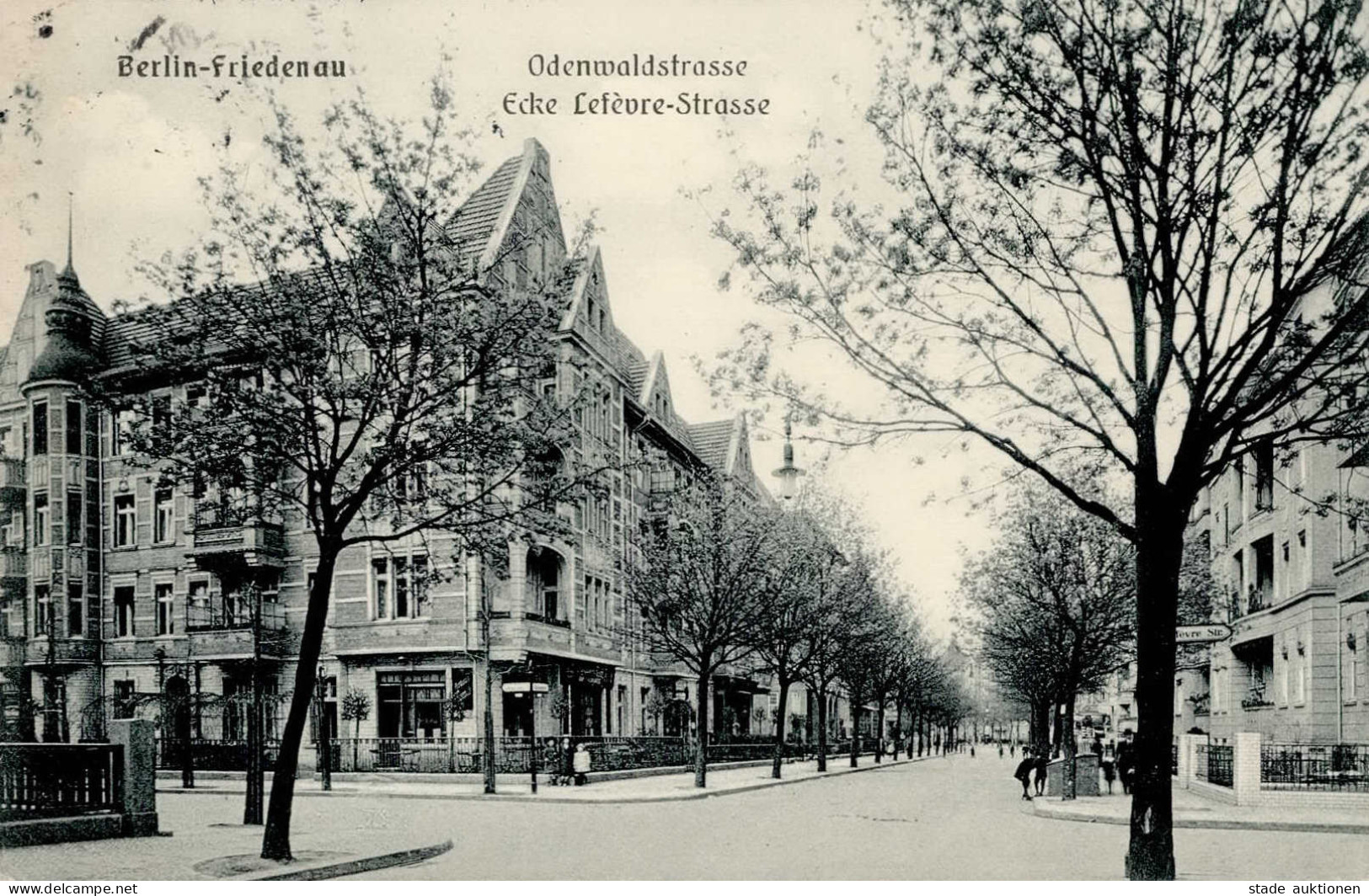 Berlin Friedenau (1000) Odenwaldstrasse Ecke Lefévre Strasse 1916 I-II - Plötzensee