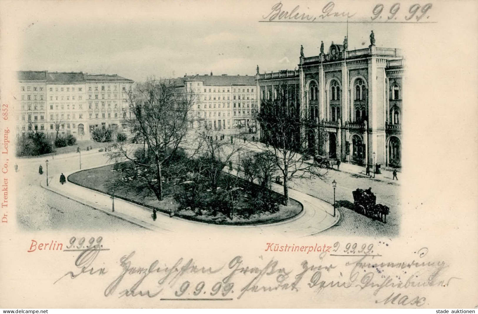 Berlin Friedrichshain (1000) Küstrinerplatz 1899 I-II (Marke Entfernt) - Ploetzensee