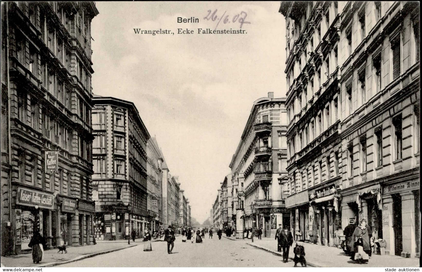 Berlin Kreuzberg (1000) Wrangelstrasse Falkensteinstrasse Kaffeehandlung Kaiser 1907 I - Plötzensee