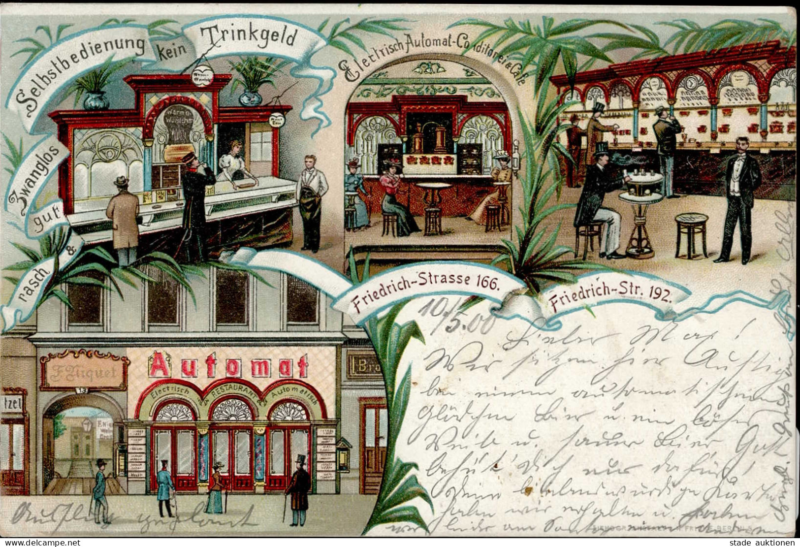 Berlin Mitte (1000) Automat-Gasthaus Friedrich-Strasse 192 1900 II (kleine Stauchung) - Plötzensee