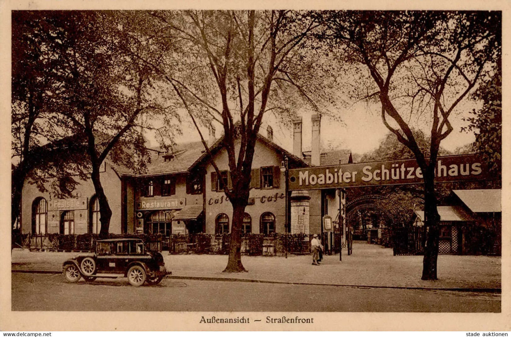 Berlin Moabit (1000) Schützenhaus Automobil Litfaßsäule I- - Ploetzensee