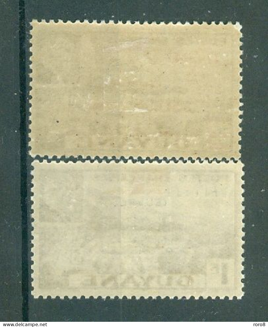 ININI - N°57* Et  58* MH Trace De Charnière SCAN DU VERSO - Timbres De 1941 Surchargés OEUVRES COLONIALES. - Nuovi