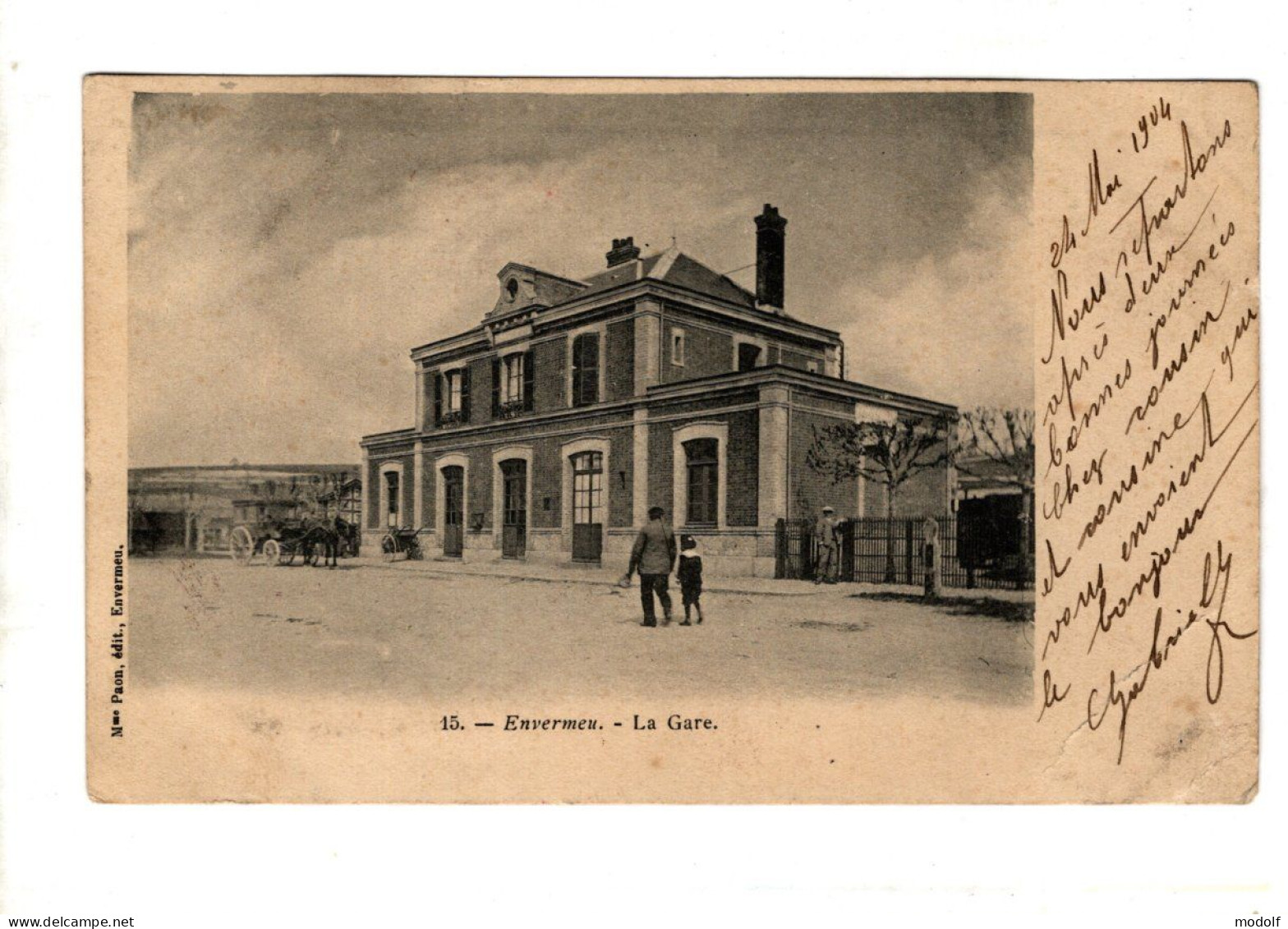 CPA - 76 - Envermeu - La Gare - Animée - Dos Simple - 1904 - Envermeu