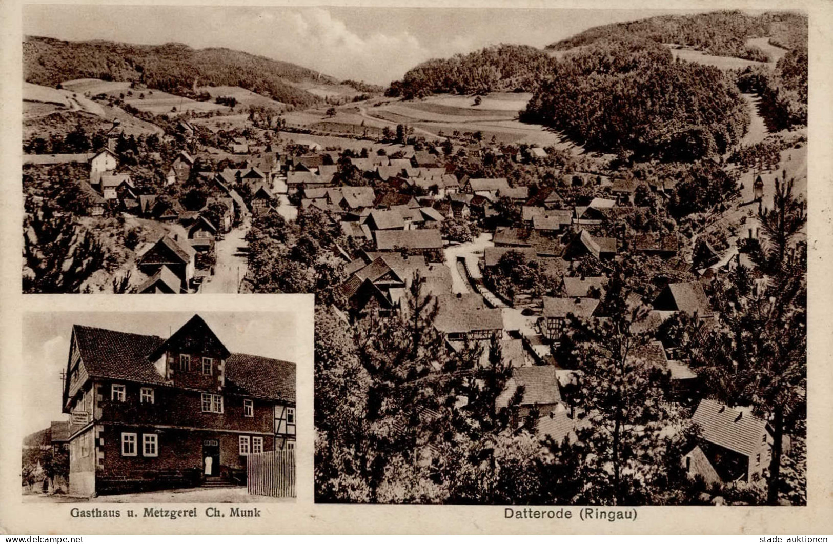 Datterode (3448) Gasthaus Und Metzgerei Munk, Chr. Totalansicht 1928 I-II - Other & Unclassified