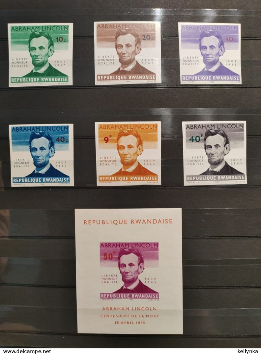 Rwanda - 92/97 + BL3 - Abraham Lincoln - Non Dentelé - Ongetand - Imperforated - 1965 - MNH - Ungebraucht