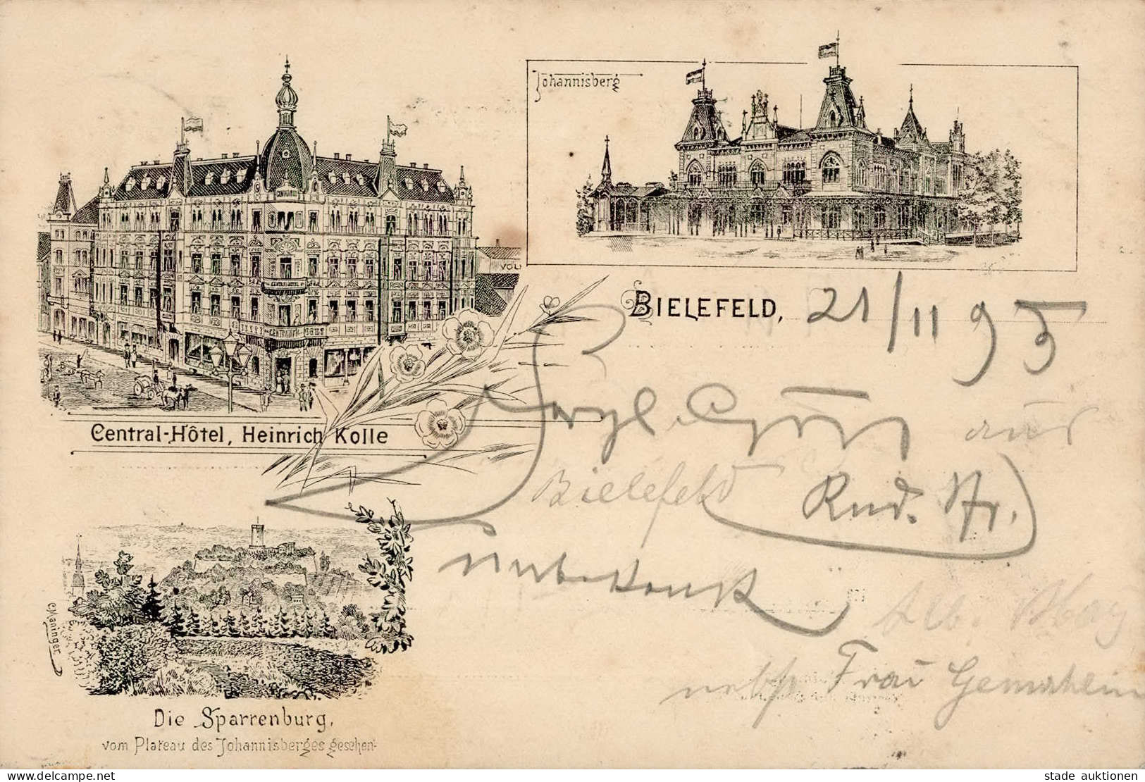 Bielefeld (4800) Vorläufer 1895 Central-Hotel I- - Bielefeld