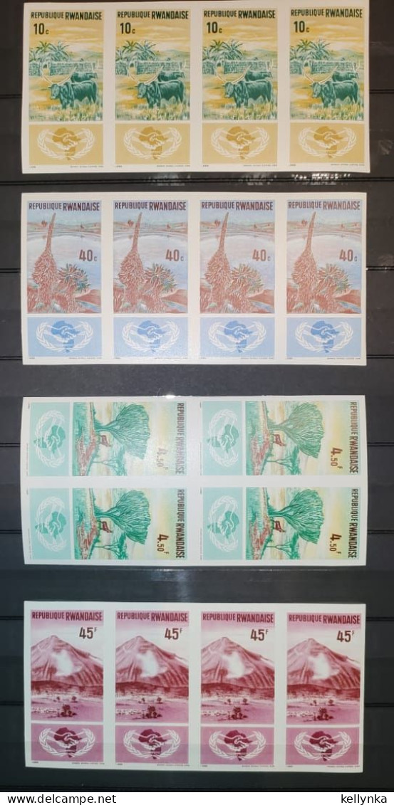 Rwanda - 118/121 - Blocs De 4 - Coopération Internationale - Non Dentelé - Ongetand - Imperforated - 1965 - MNH - Unused Stamps