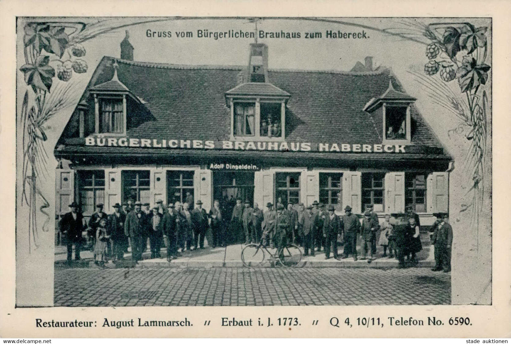 Mannheim (6800) Gasthaus Zum Bürgerlichen Brauhaus Habereck 1917 I- - Sonstige & Ohne Zuordnung