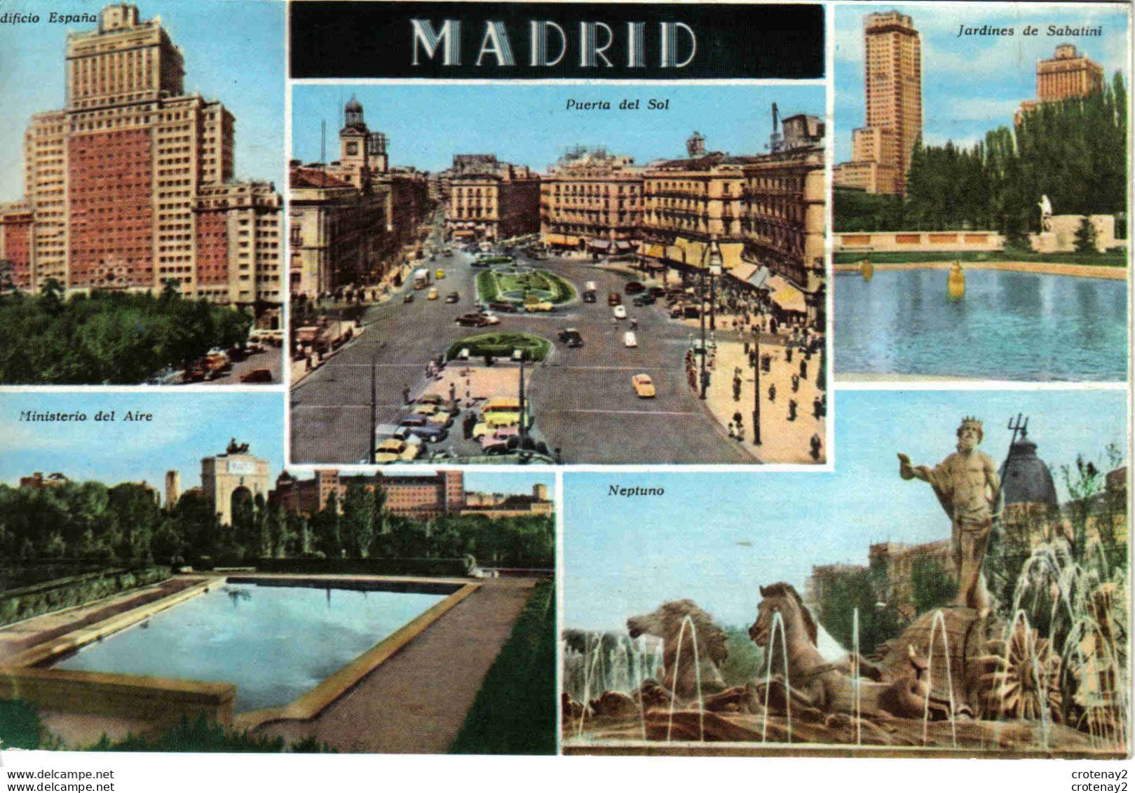 MADRID En 5 Vues Numero 1 écrite Année 1960 Héliotipia Artistica Espagnola - Madrid