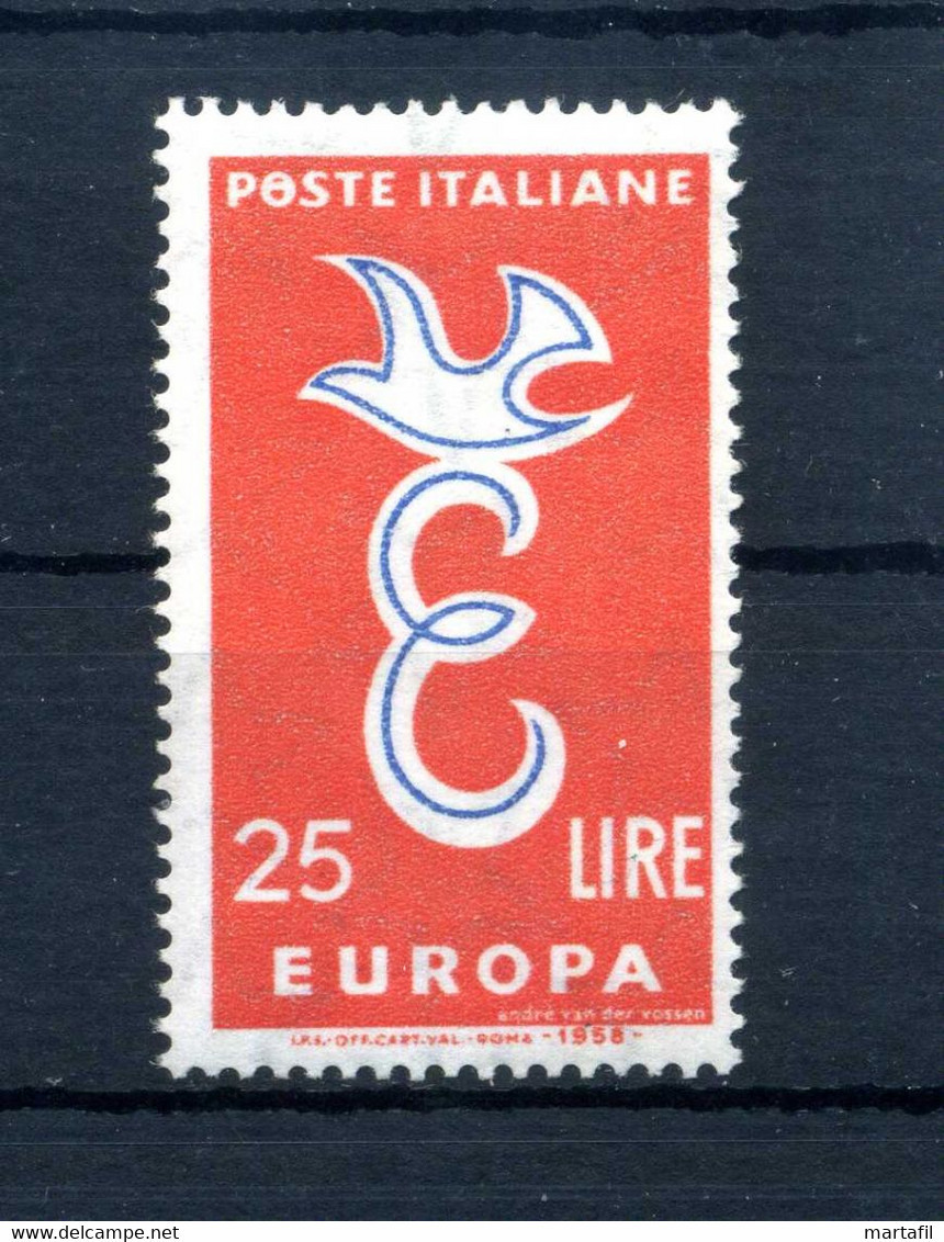 Repubblica Varietà - 1958 Europa 25 Lire "PESTE" O Deformata - Variétés Et Curiosités