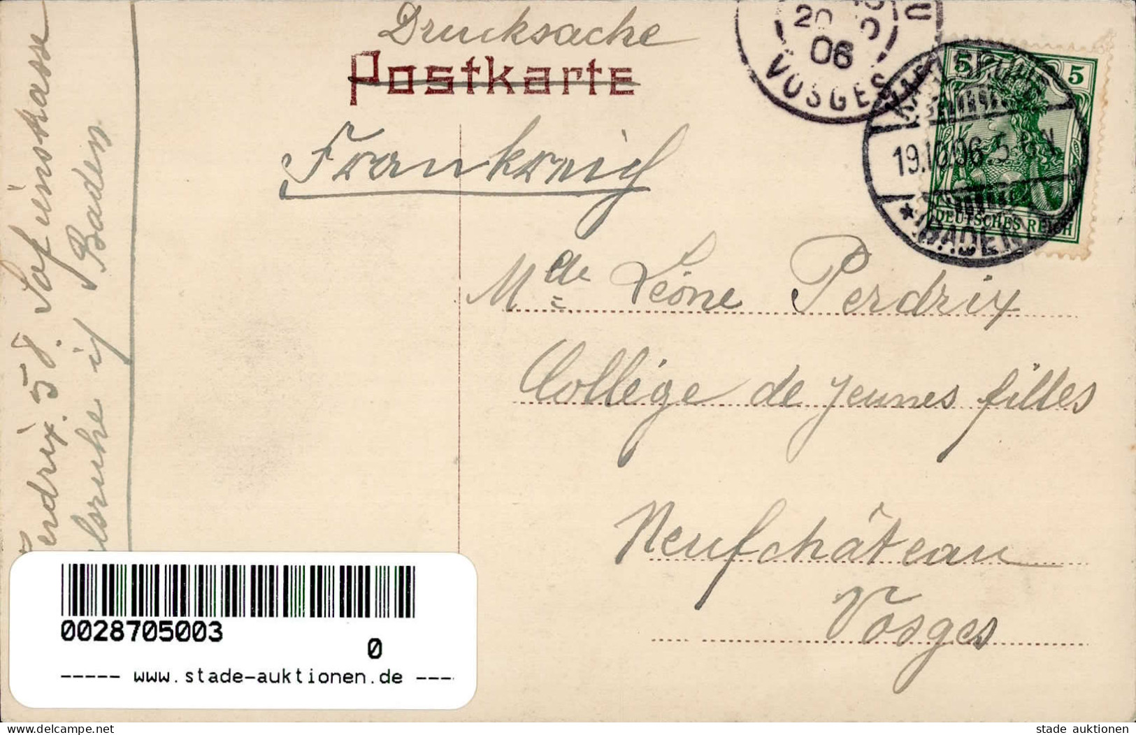 Karlsruhe (7500) Hof- Forst- Und Jagdamt 1906 I - Karlsruhe