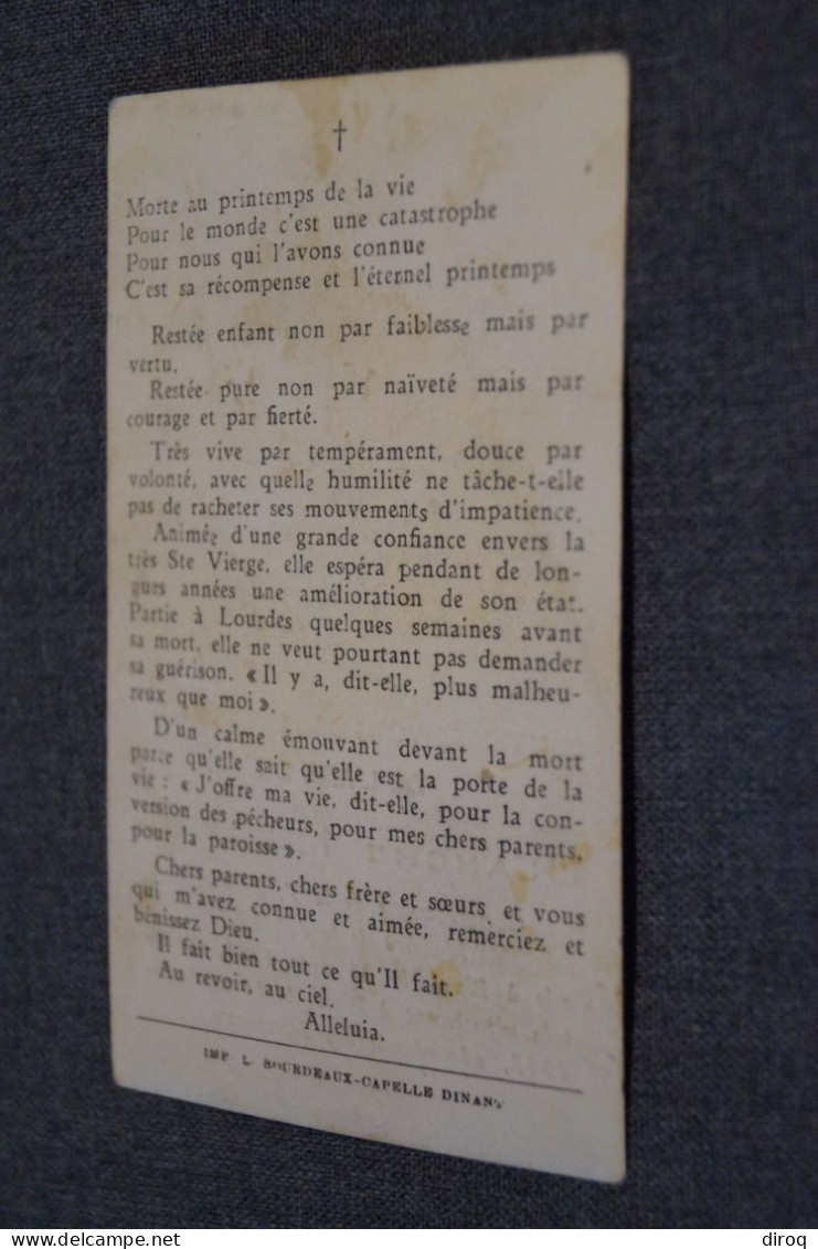 Macaux Blanche,née à Bioul En 1927,décédée En 1947, J.A.C.F. - Obituary Notices