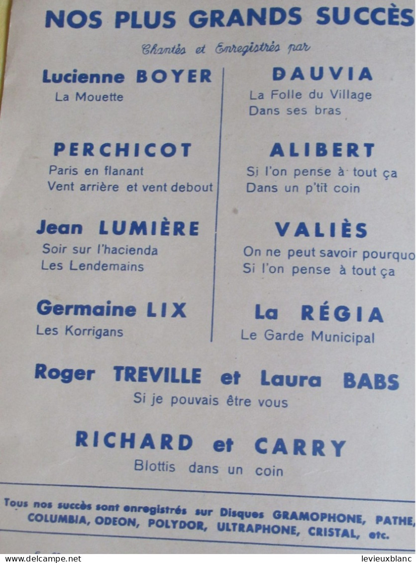 Partition/Je Voudrais Un Joli Bateau/Charlotte DAUVIA/Tango Chanté/Valaire-Parera/Ed. Vedette-Paris/ 1934        PART336 - Altri & Non Classificati