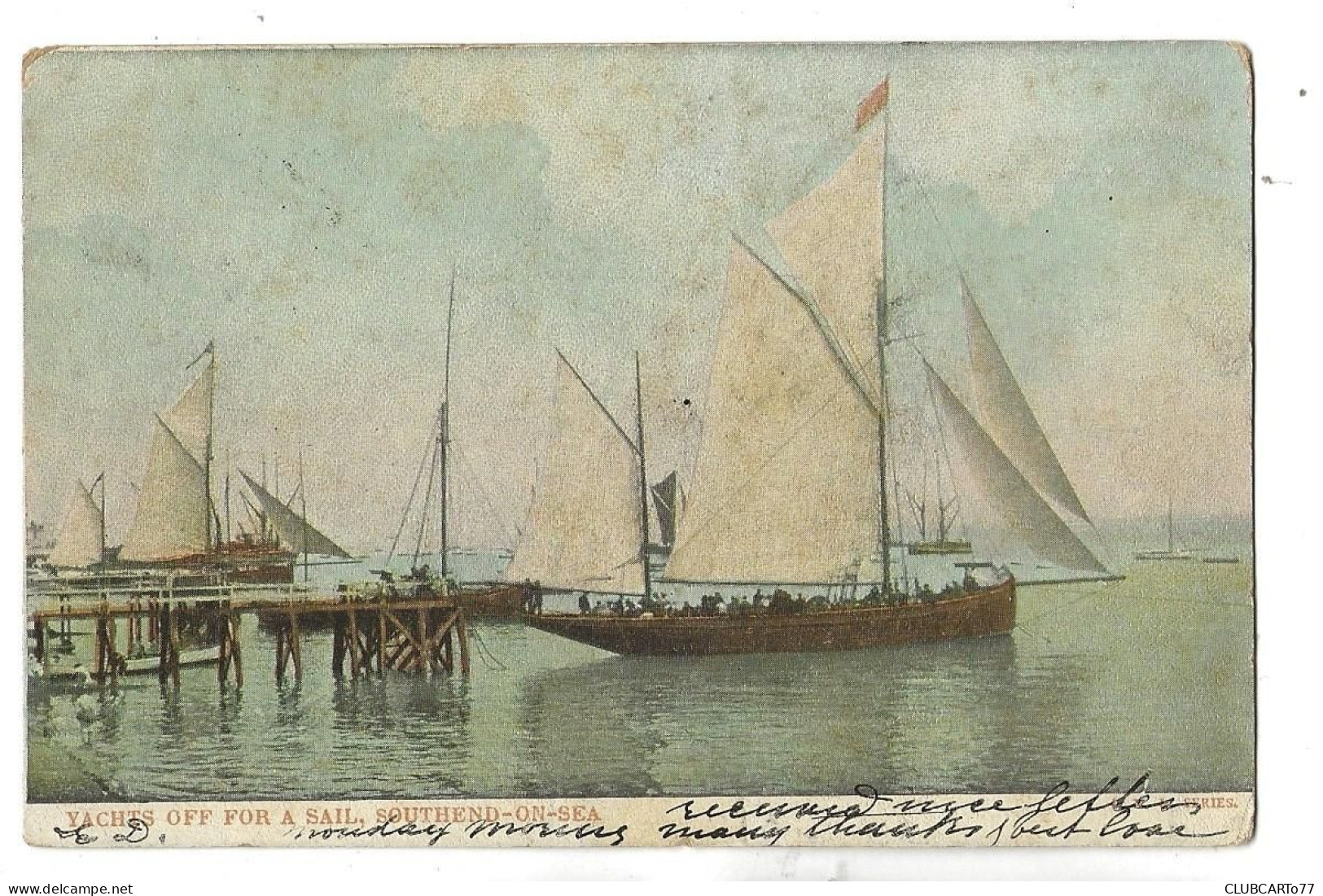 Southend-on-Sea (Royaume-Uni, Essex) : Yachts Off A Sail In 1905 (lively) PF. - Southend, Westcliff & Leigh