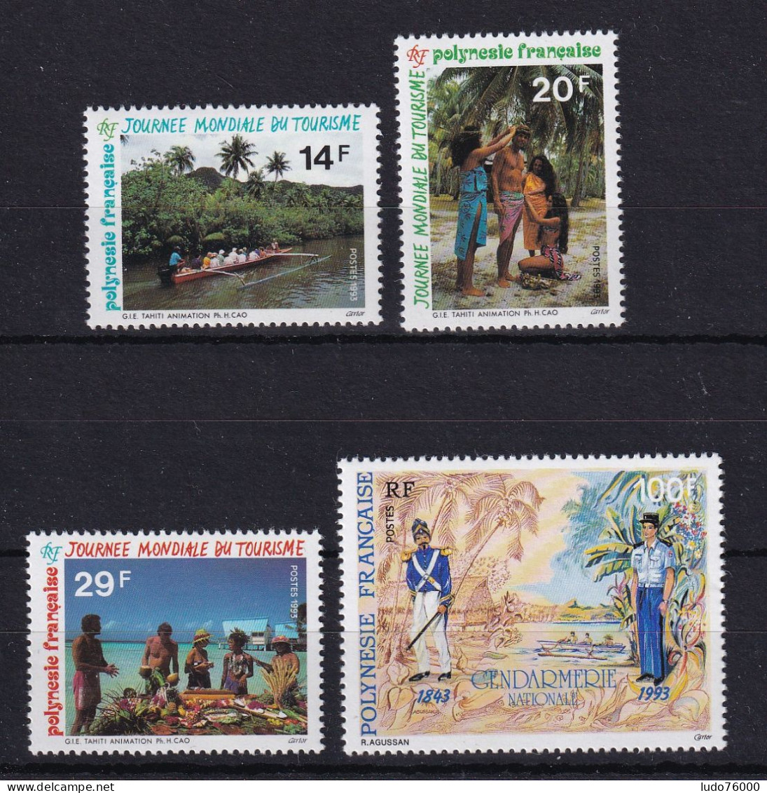 D 740 / POLYNESIE / N° 440/443 NEUF** COTE 5.45€ - Collections, Lots & Series