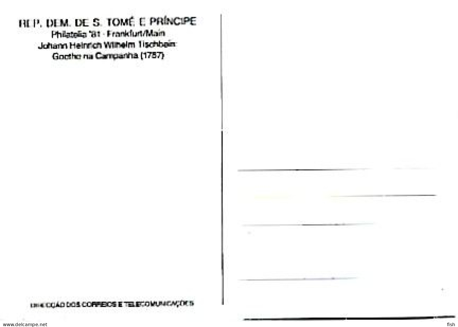 Sao Tome E Príncipe & Maximum Card, Johann Wolfgang Von Goethe, São Tomé 1981 (7979) - Sao Tome And Principe