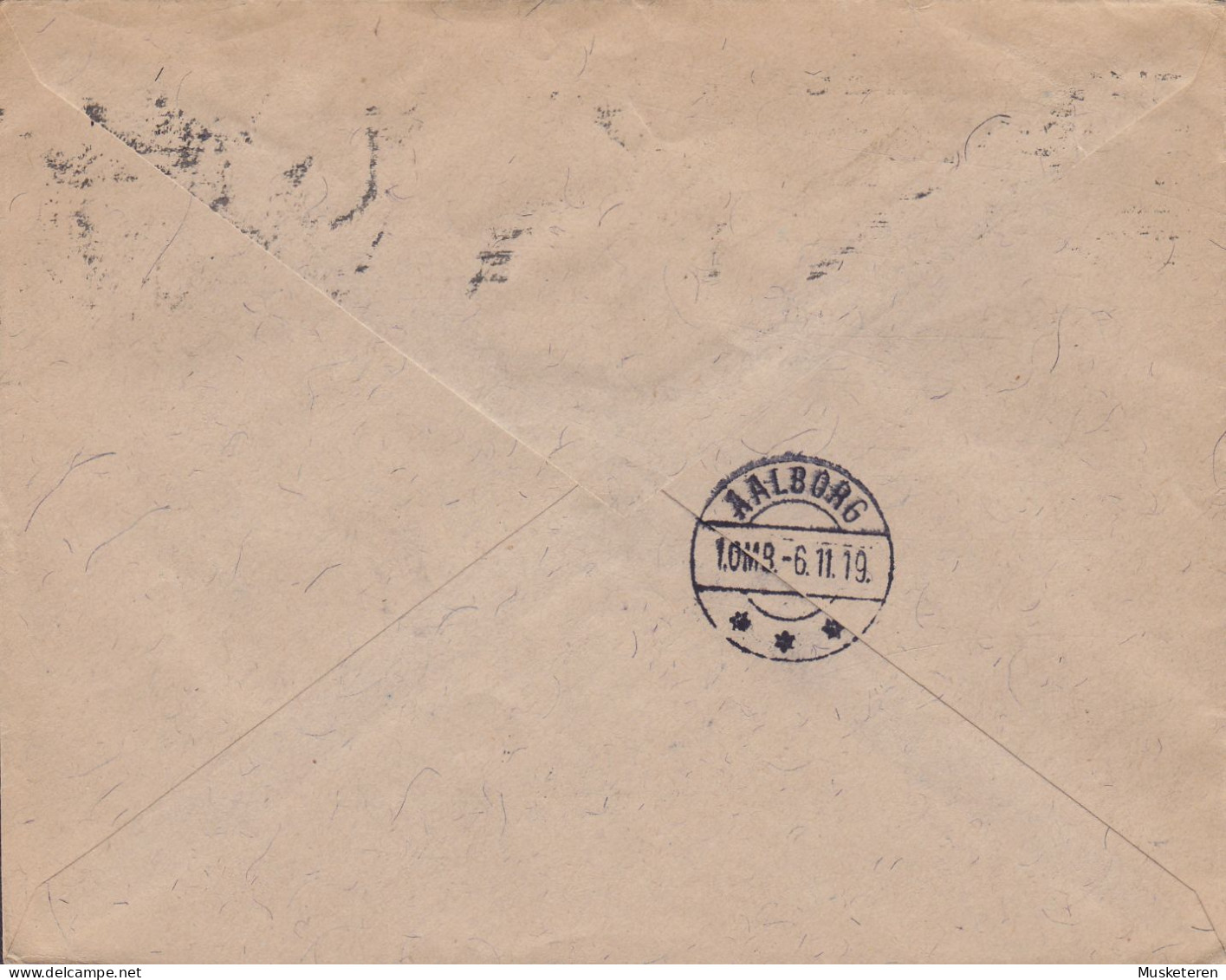 Finland J. ELMGREN & Co. Spedition, HELSINGFORS 1919 Cover Brief Lettre Brotype AALBORG (Arr.) Denmark (2 Scans) - Covers & Documents