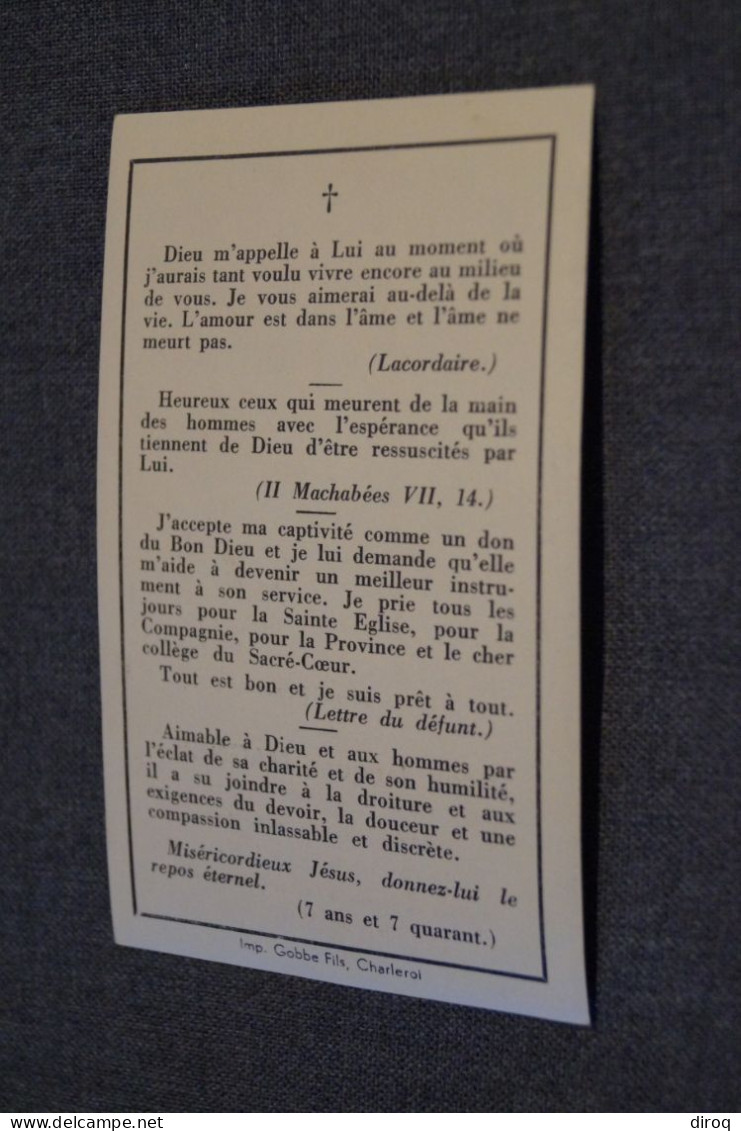 Guerre 40-45,le Père Jacques Magnée,né à Verviers 1903,mort Au Camp De Dachau En 1942 - Décès