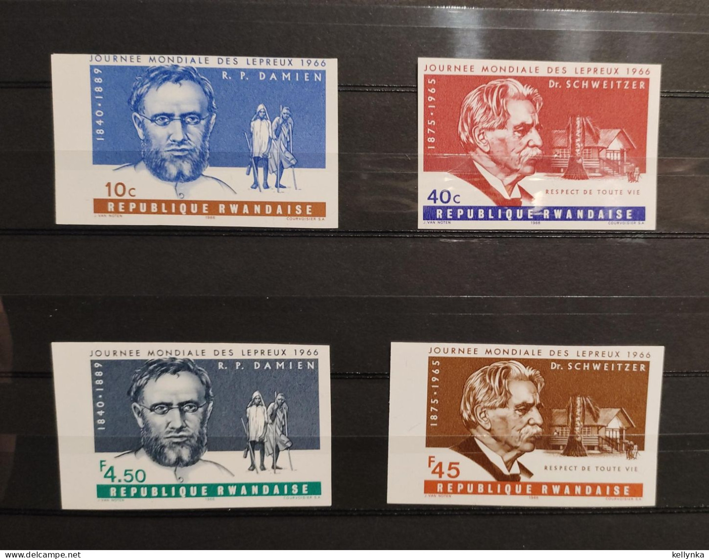 Rwanda - 134/137 - Non Dentelé - Ongetand - Imperforated - Journée Mondiale Des Lépreux - 1966 - MNH - Ungebraucht