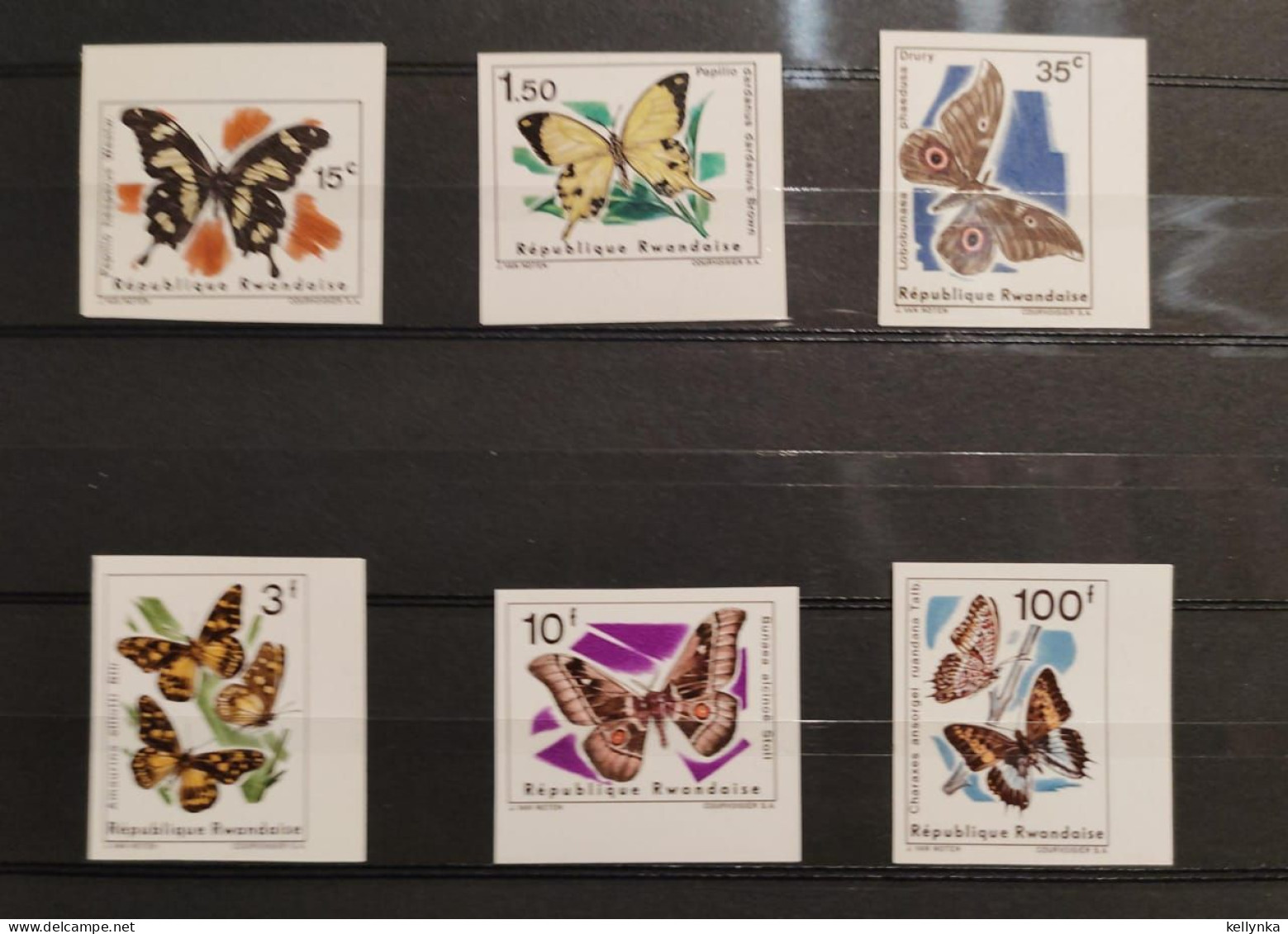 Rwanda - 138/143 - Non Dentelé - Ongetand - Imperforated - Papillons II - 1966 - MNH - Unused Stamps