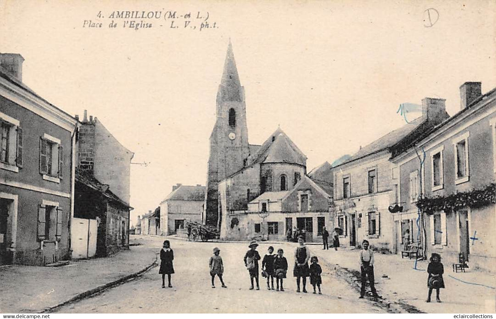 Ambillou Château        49        Rue Et Place De L'Eglise      N° 4     (Voir Scan) - Altri & Non Classificati