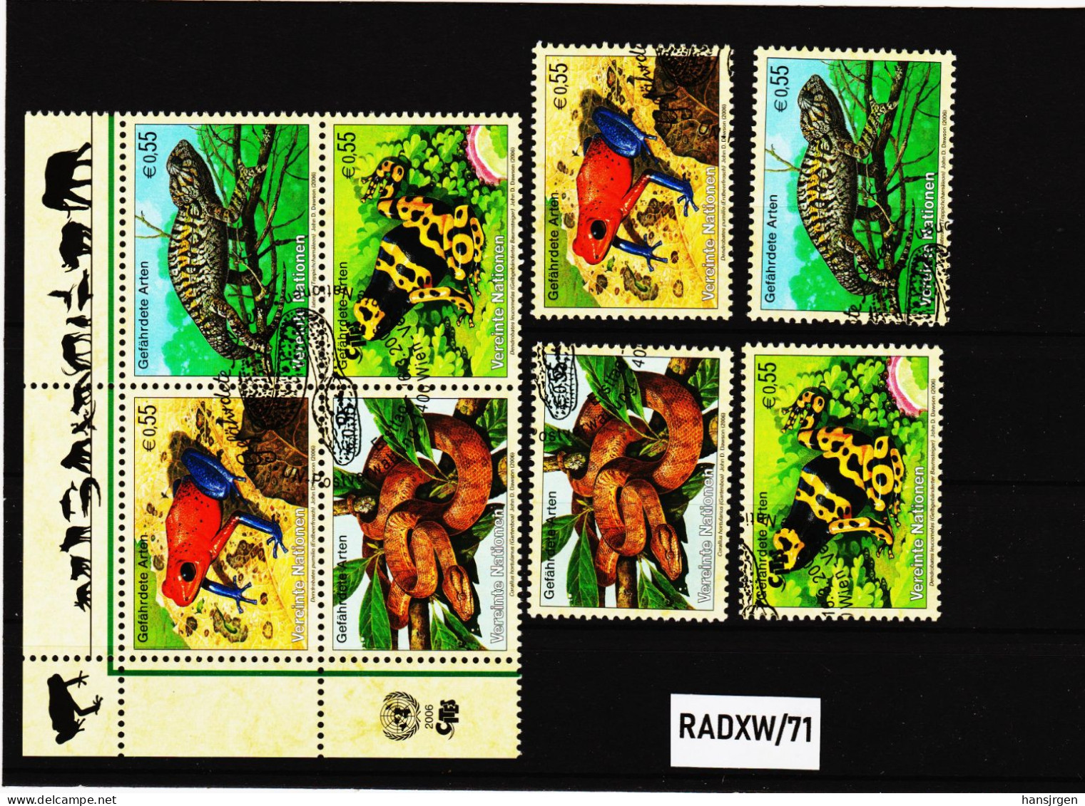 RADXW/71 VEREINTE NATIONEN UNO WIEN 2006  MICHL 461/64 SATZ  + VIERERBLOCK  Gestempelt Siehe ABBILBUNG - Used Stamps